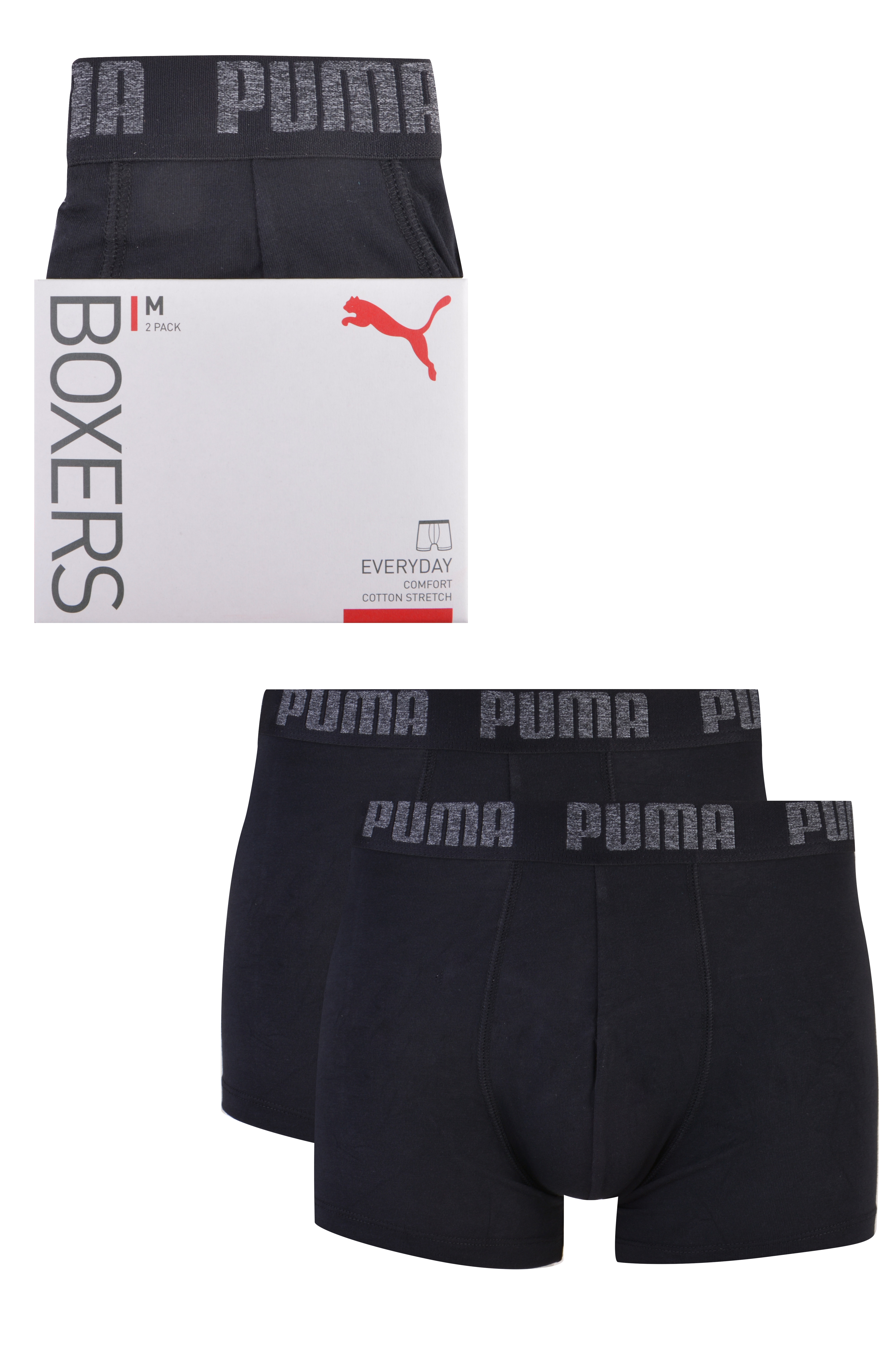 Puma Herren Retroshorts, 2er Pack - black/black, M - Bild 1