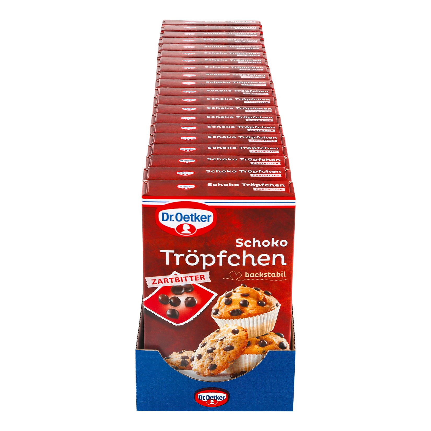 Dr. Oetker Schoko Tr&ouml;pfchen Zartbitter 75 g, 20er Pack - Bild 1