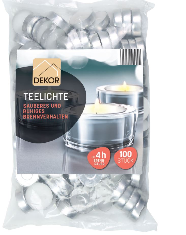 Dekor Teelichter 4h 100 ST - Bild 1