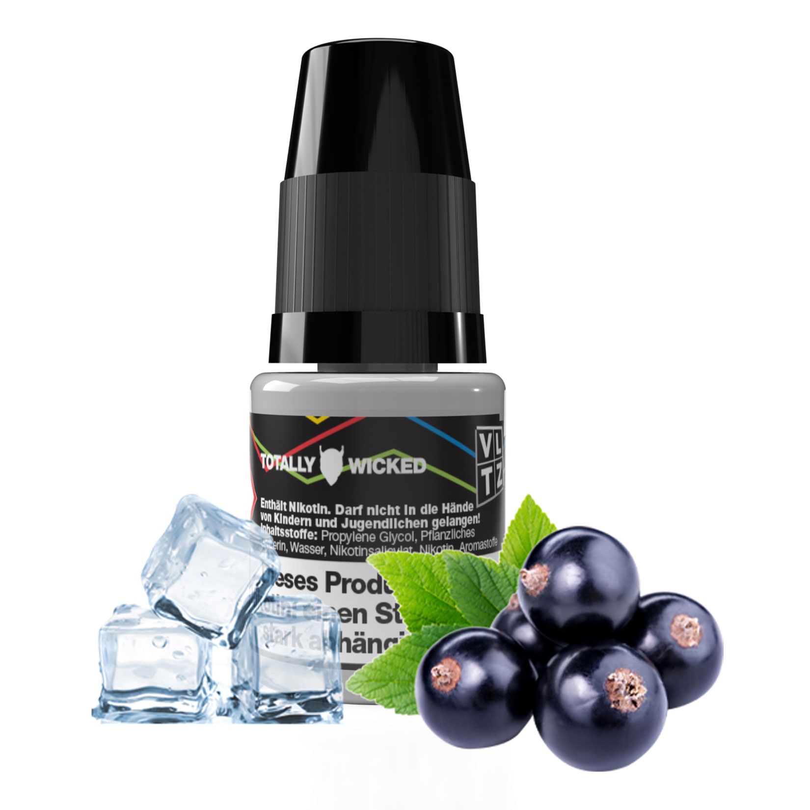 VLTZ E-Liquid Ice schwarze Johannisbeere 10ml 1.0% Nikotin, 10er Pack - Bild 1