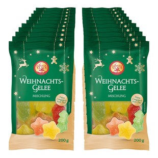 Santa Claus in Town Weihnachtsgelee Mischung 200 g, 20er Pack - Bild 1