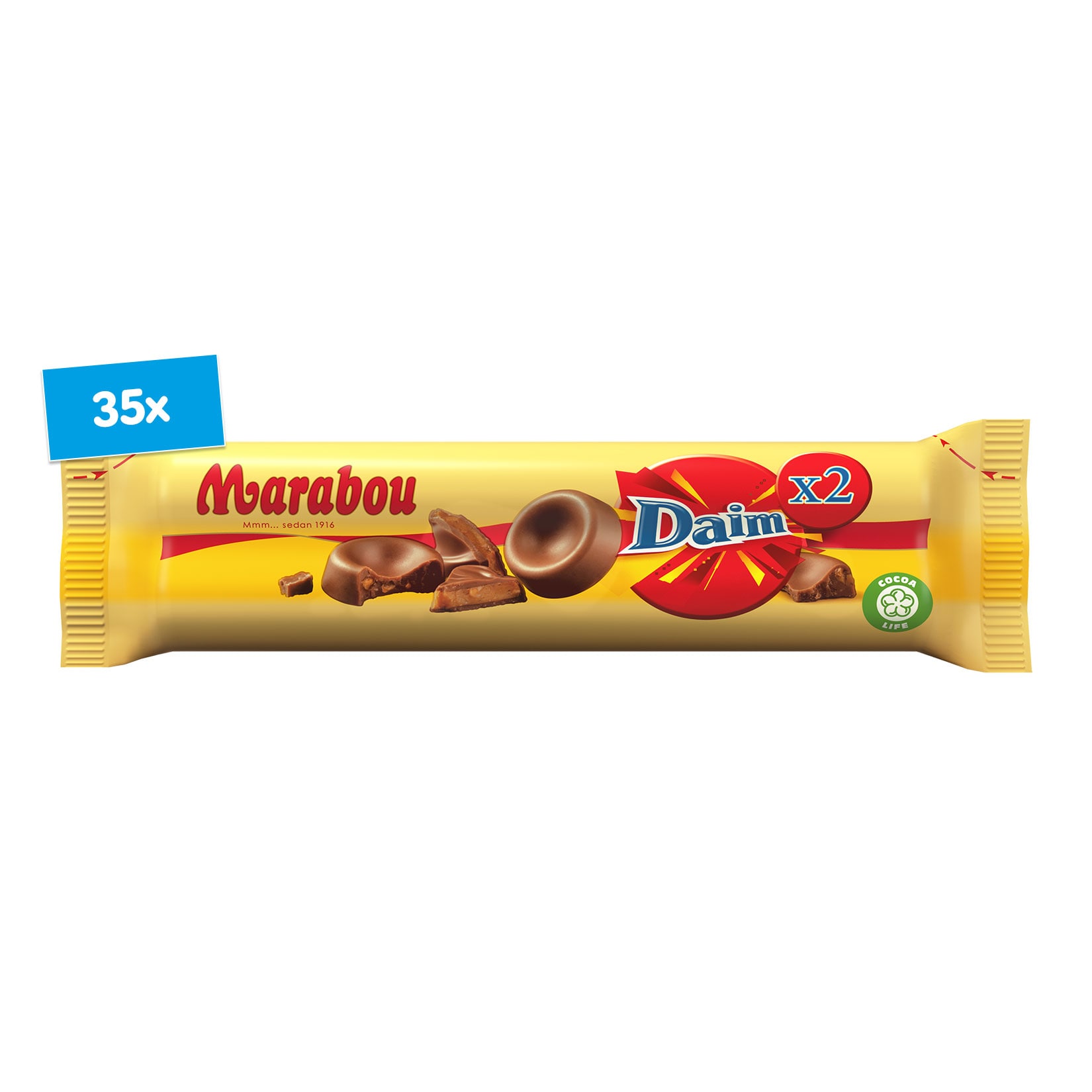 Marabou Doppelrolle Schokolade Daim 134 g, 35er Pack - Bild 1