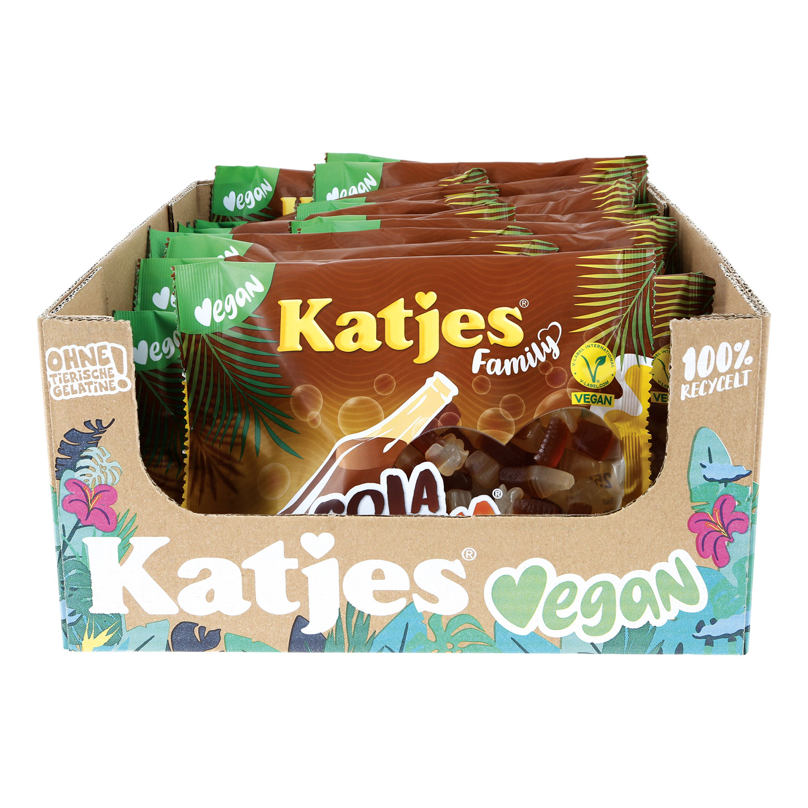 Katjes Family Fruchtgummi Cola Playa 250 g, 22er Pack - Bild 1