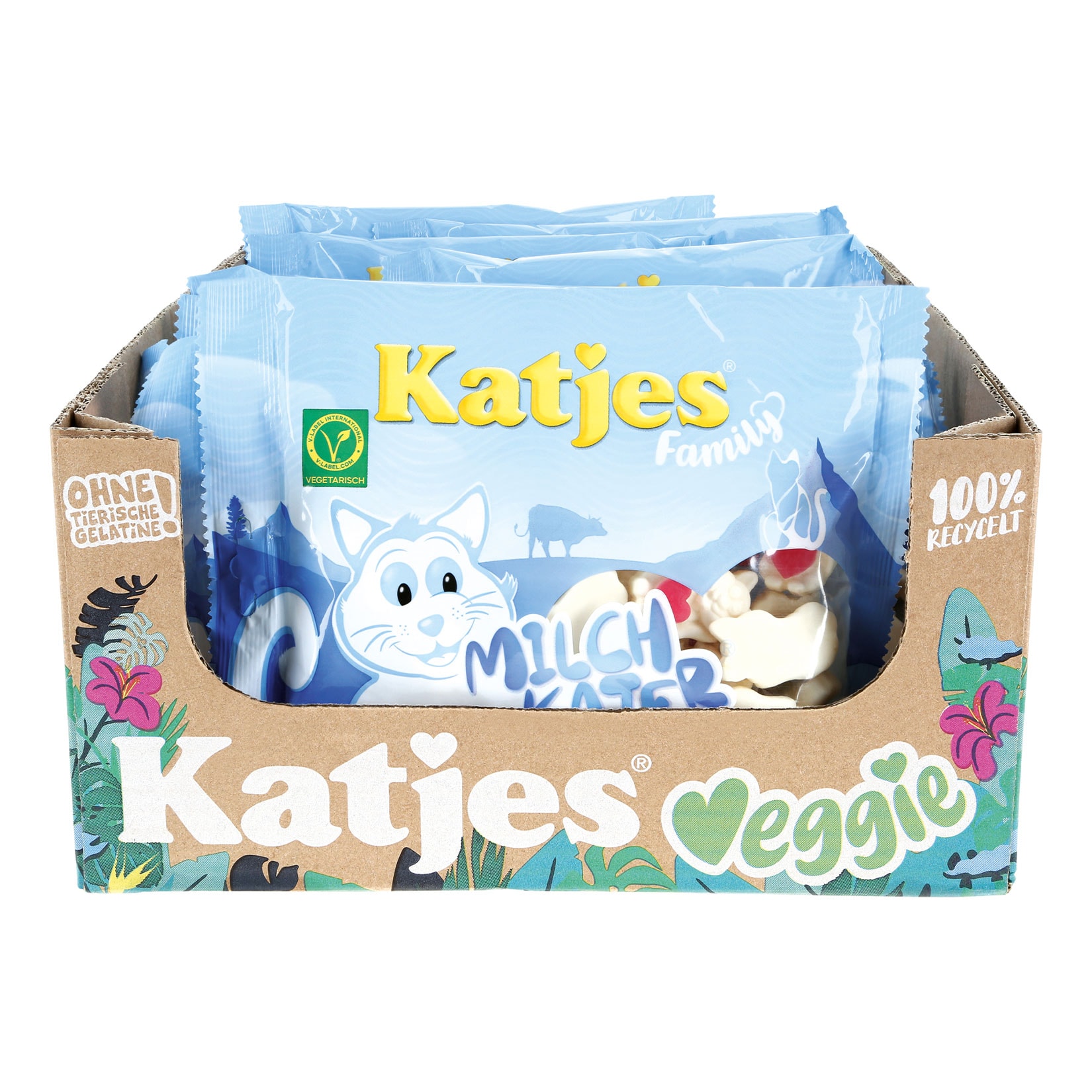 Katjes Family Fruchtgummi Milchkater 250 g, 18er Pack - Bild 1