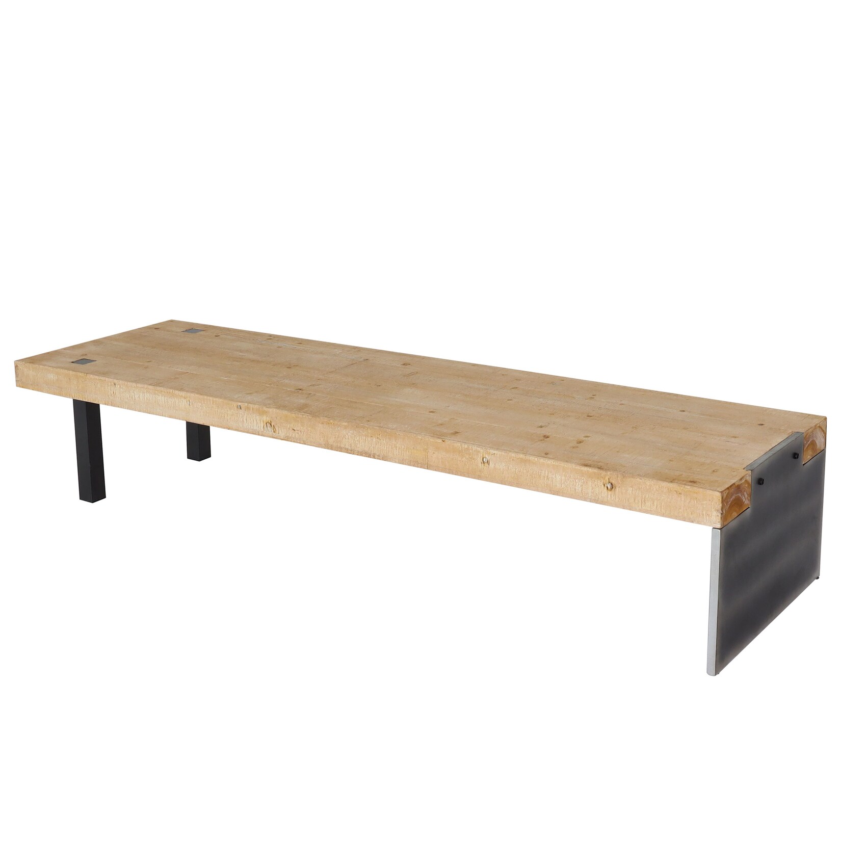 Sitzbank MCW-L75, Esszimmerbank Bank Garderobenbank, Industrial Massiv-Holz MVG-zertifiziert 200cm, natur