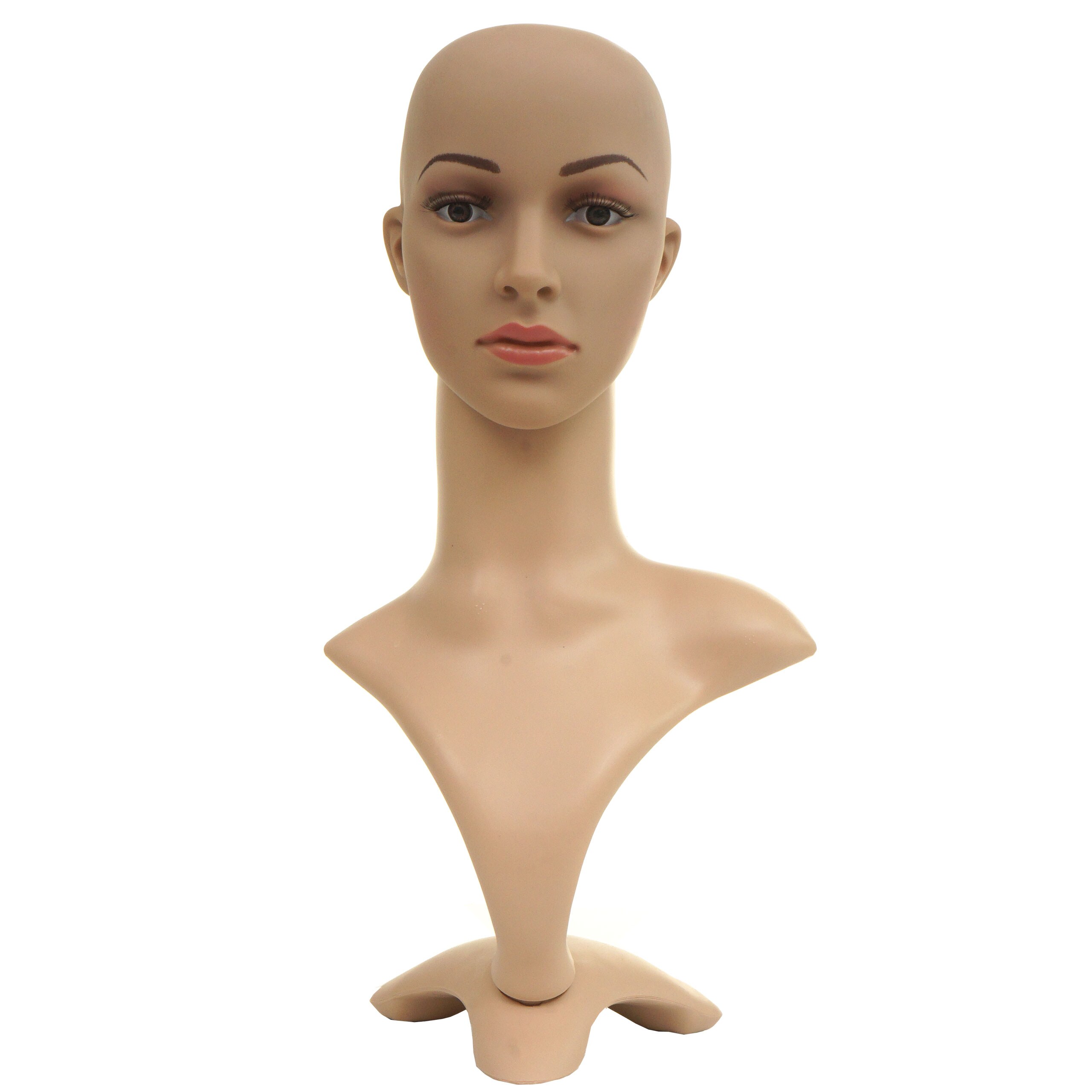 Mannequin-Kopf MCW-G70, Per&uuml;ckenpuppe weiblich Frau Schaufensterfigur Puppe Schaufensterpuppe, beweglich 55cm - Bild 1