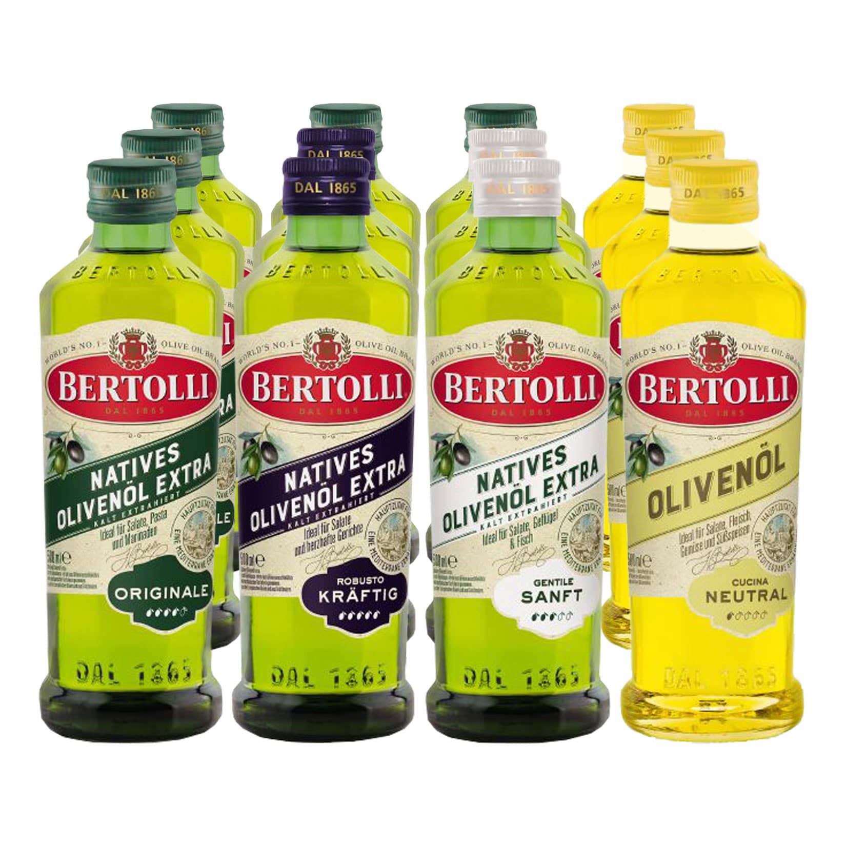 Bertolli Oliven&ouml;l verschiedene Sorten 500 ml, 12er Pack - Bild 1