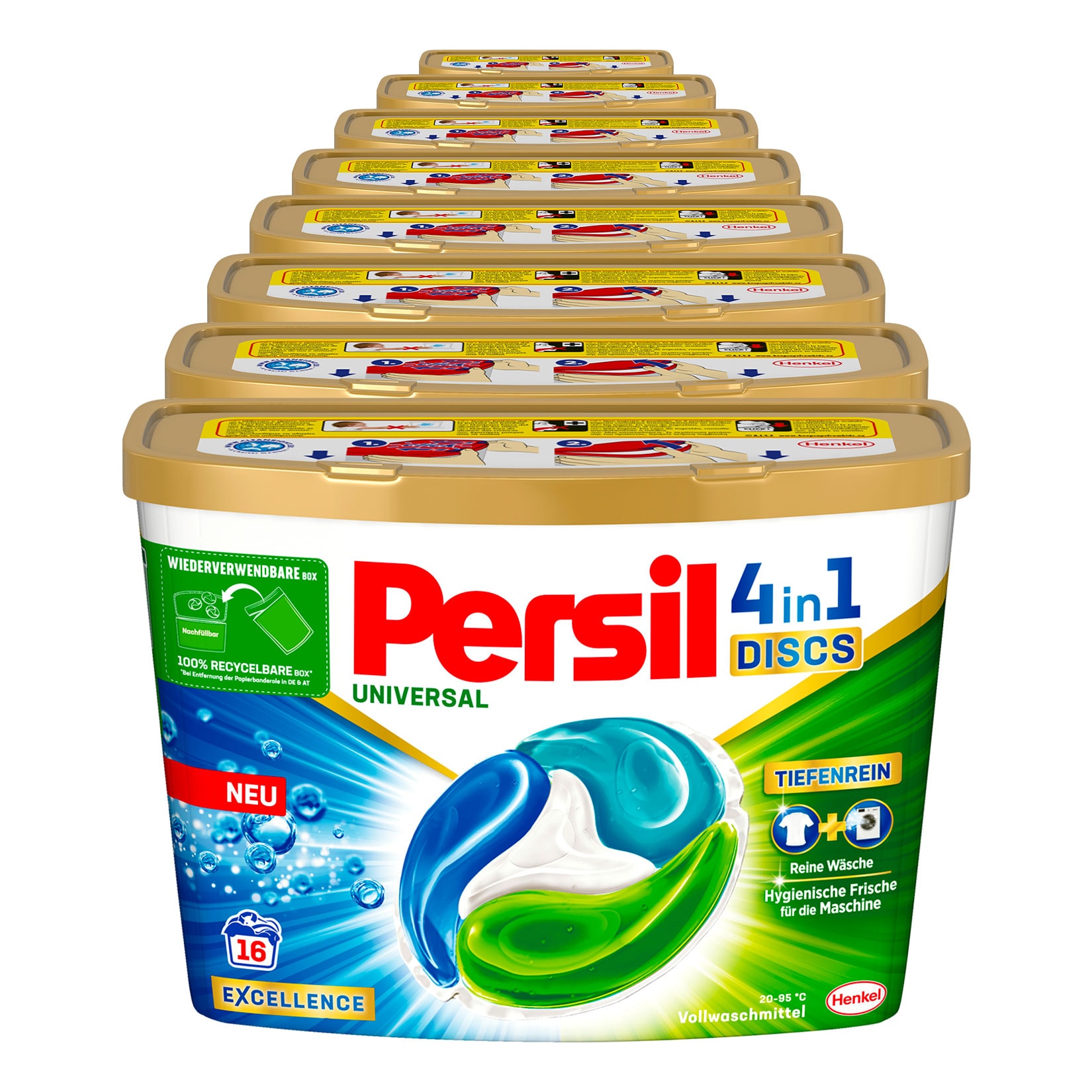 Persil Vollwaschmittel Discs 16 WL, 8er Pack - Bild 1