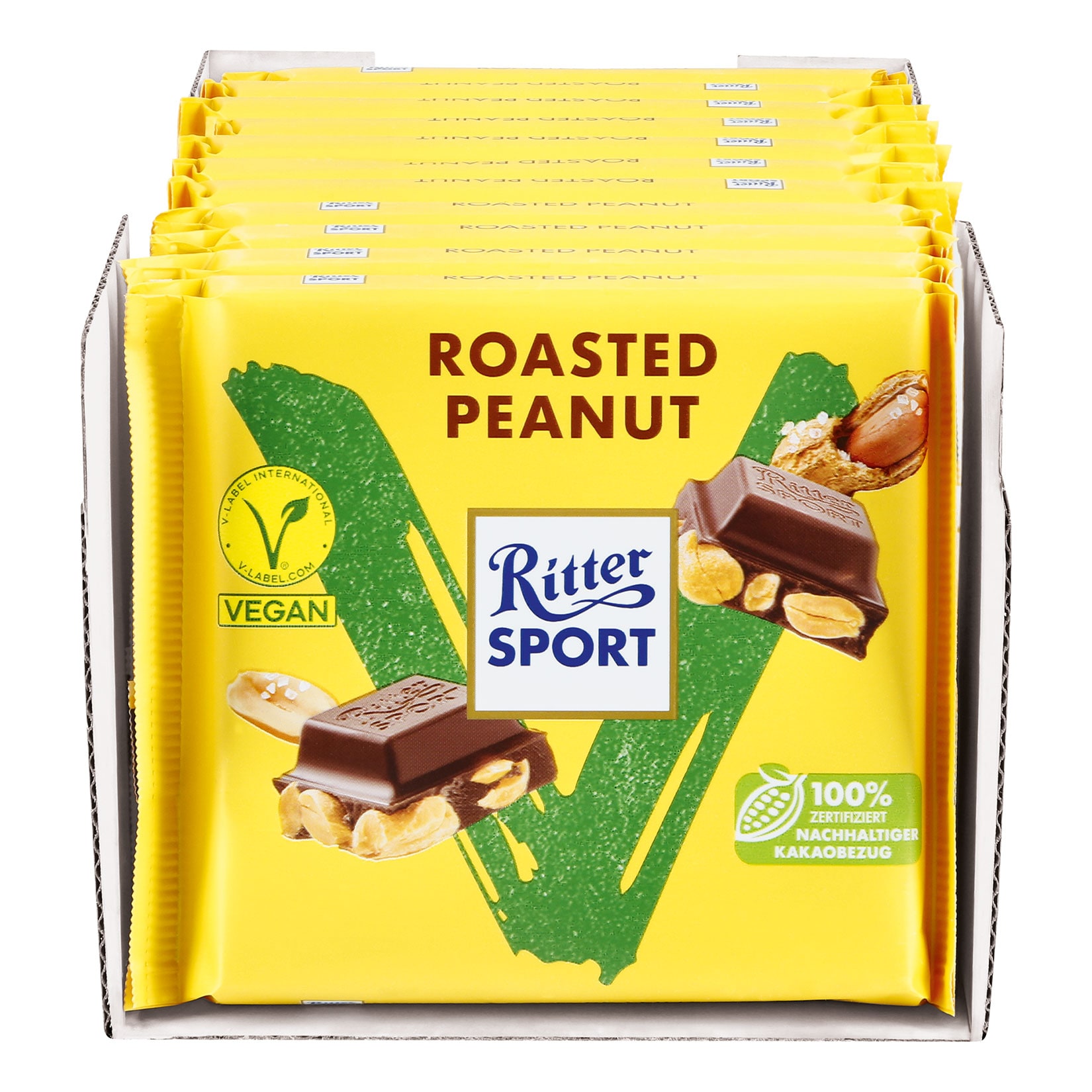 Ritter Sport Vegan Roasted Peanut 100 g, 11er Pack - Bild 1