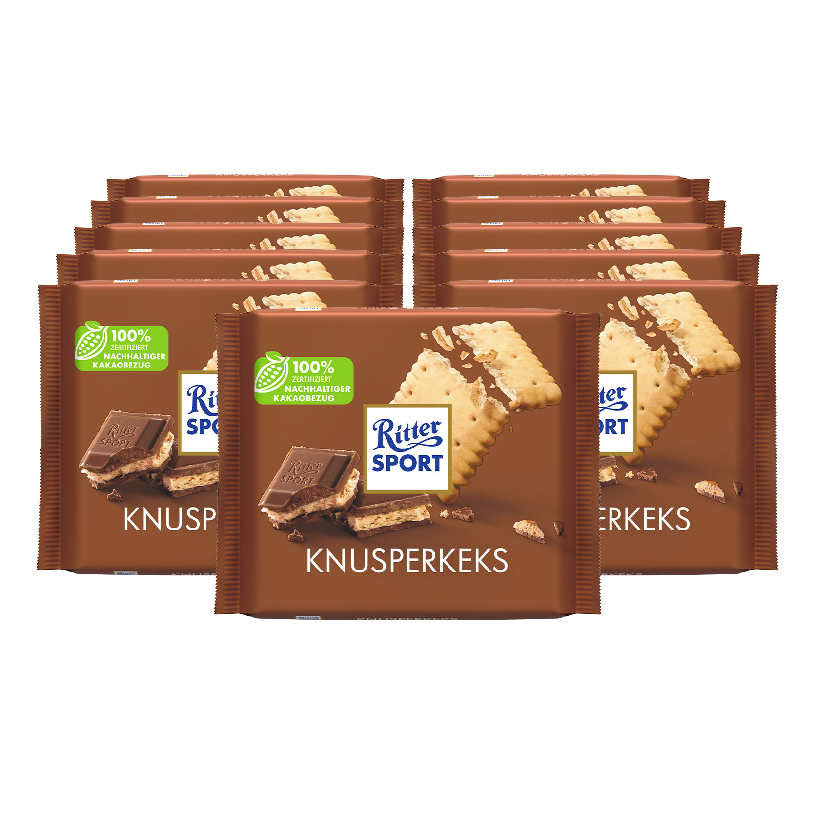 Ritter Sport Knusperkeks 100 g, 11er Pack - Bild 1
