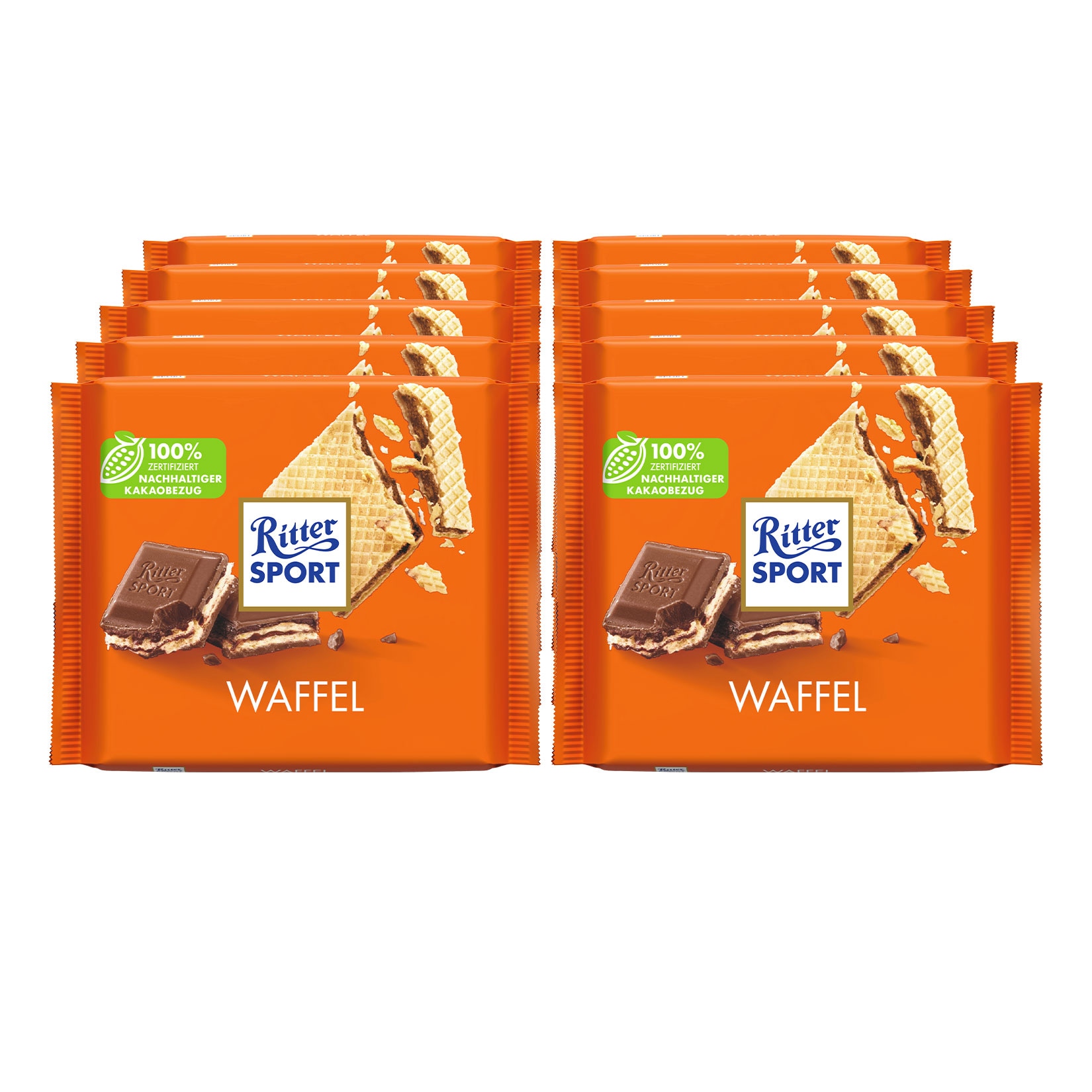 Ritter Sport Waffel 100 g, 10er Pack