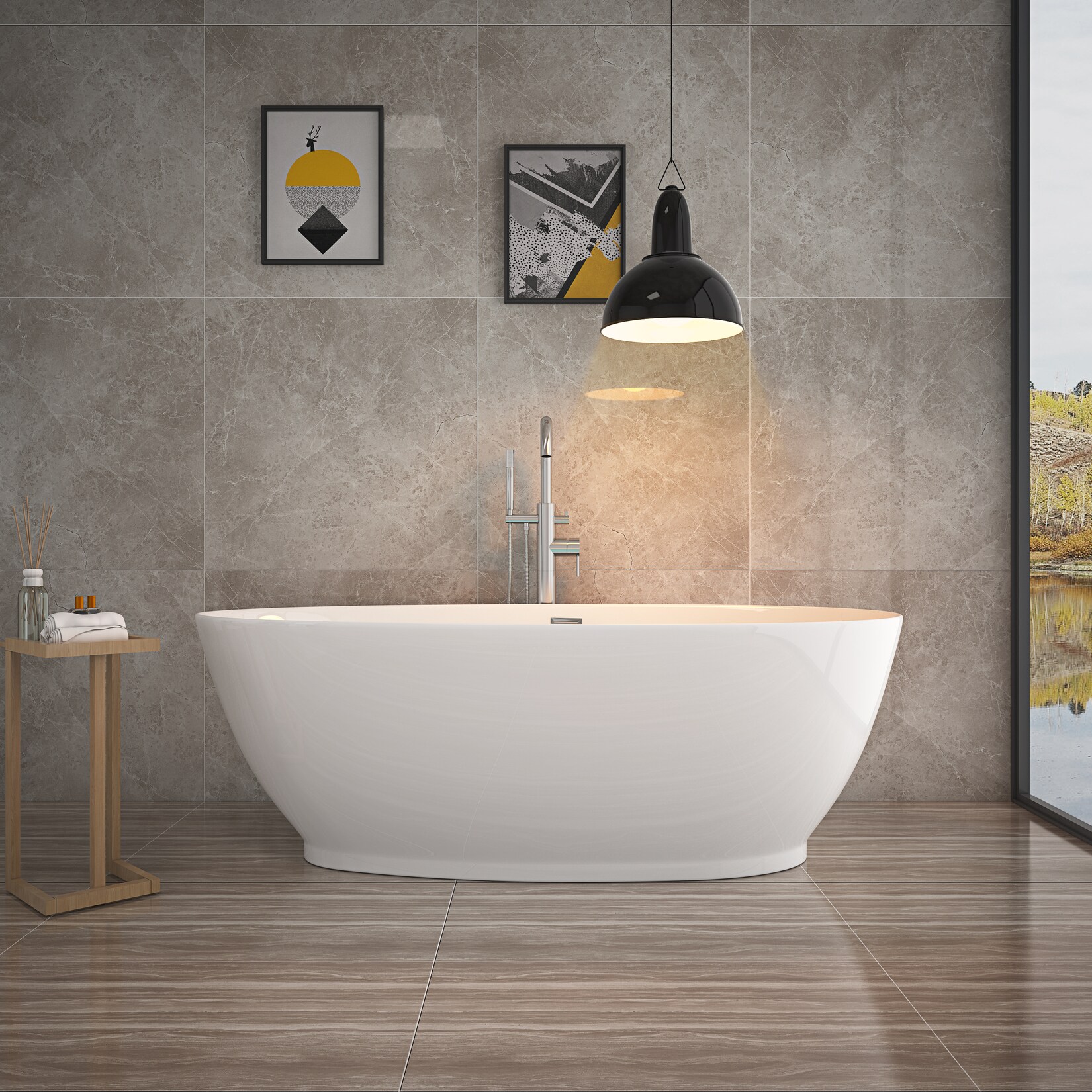 HOME DELUXE Freistehende Badewanne DELIA | 04058166245960