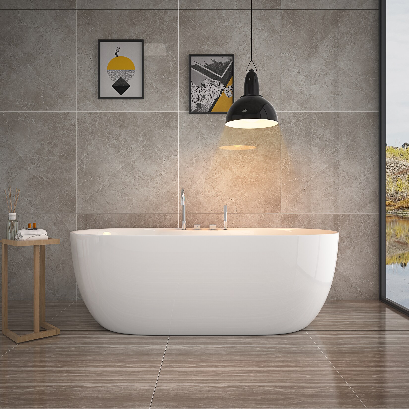 HOME DELUXE Badewanne LENI mit Armatur | 04058166245946