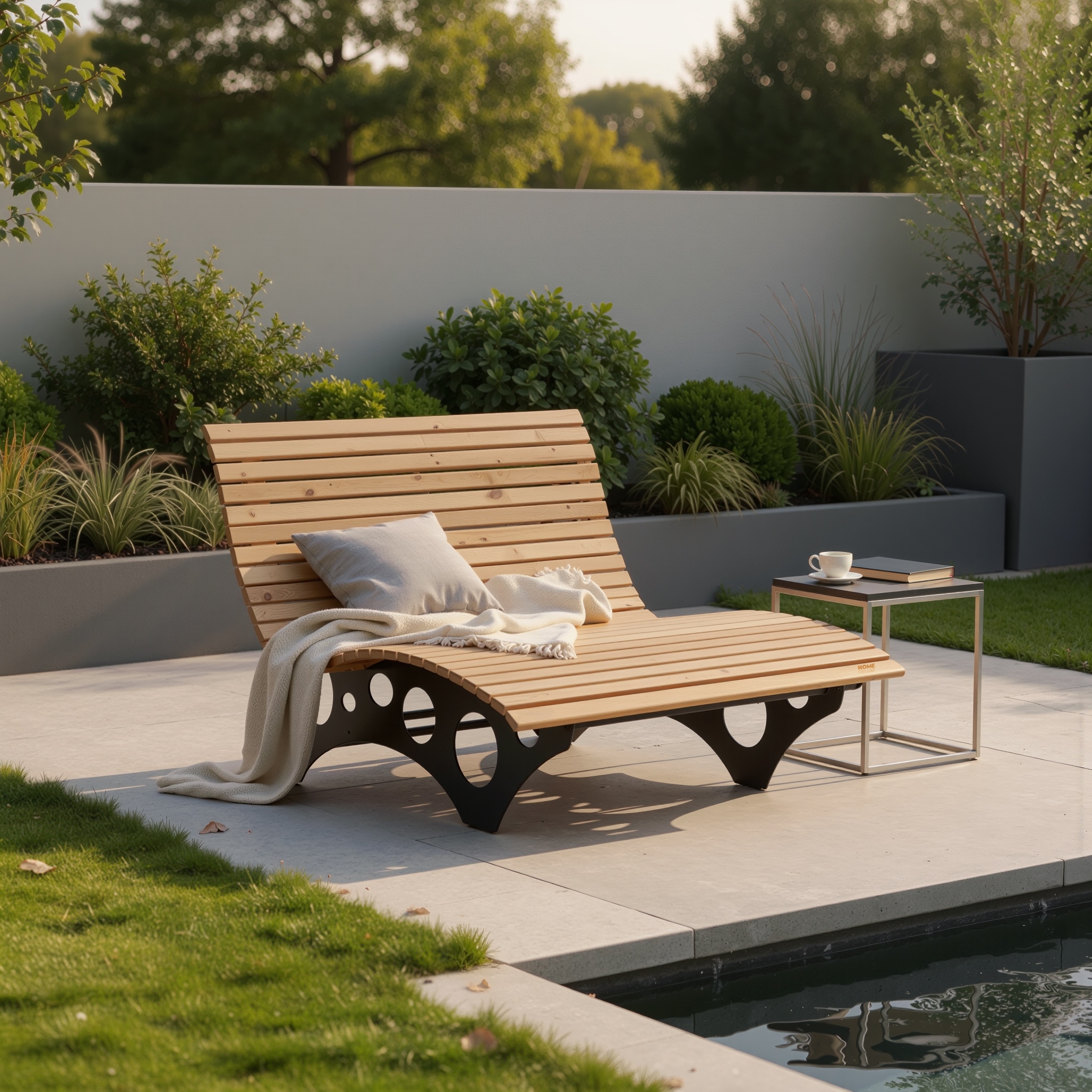 Home Deluxe Wellenholzliege / Waldsofa TAIGA - 120 cm - Bild 1