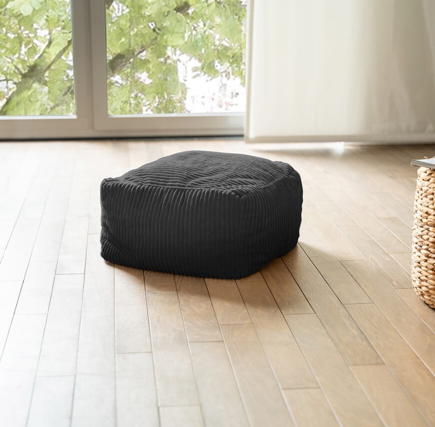 HOME DELUXE Sitzsack Hocker COZY - versch. Ausführungen - Anthrazit