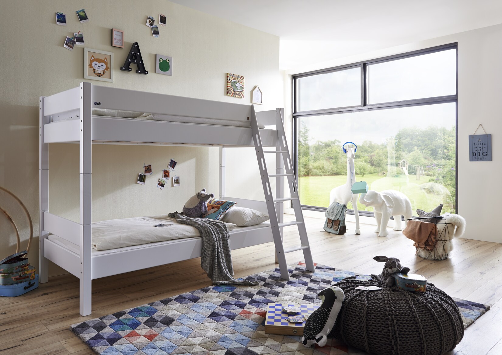 Relita – Etagenbett STEFAN Buche massiv weiß lackiert | 04250468504503