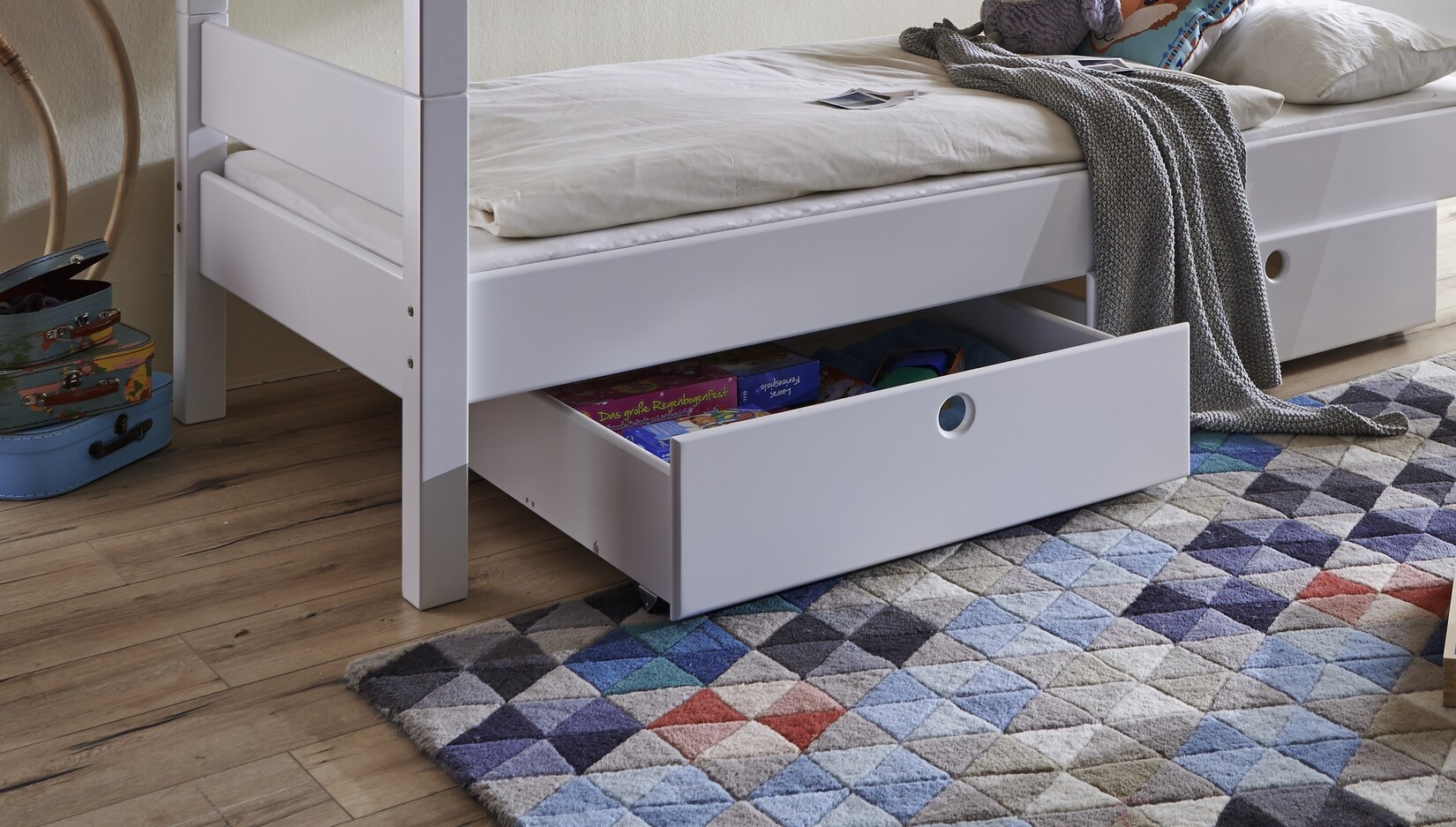 Relita – Schubladen Set zu Etagenbett Stefan Buche massiv weiß lackiert, Stabverleimt | 04250468504695