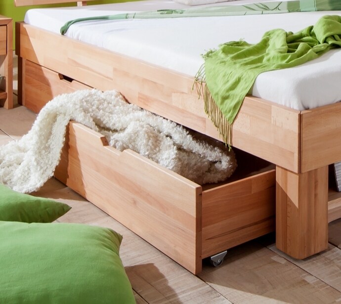 Relita – Bettschubladen Set Julia, Buche massiv natur geölt | 04250468525287