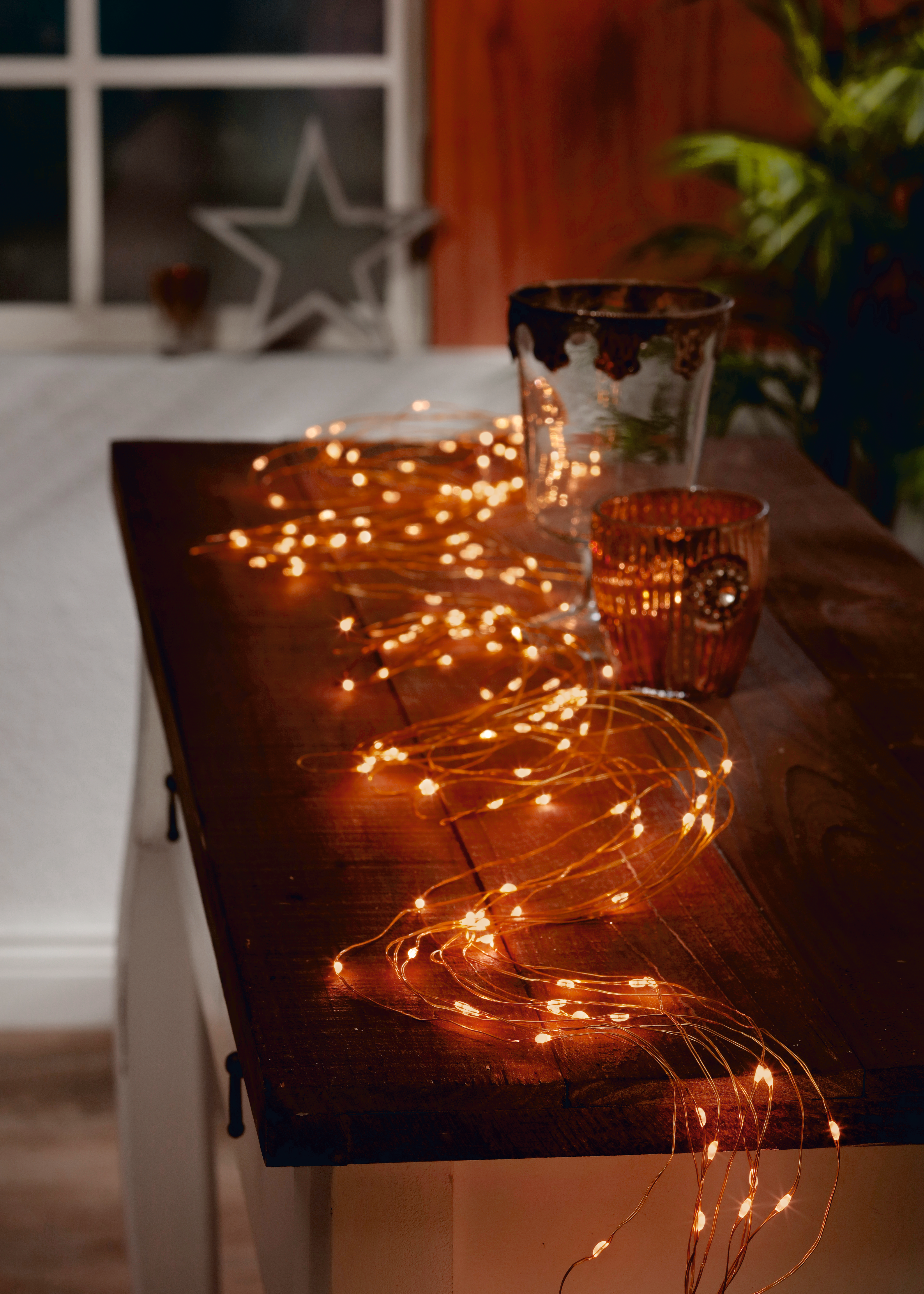 Dekor LED Lichterschweif -versch. Ausf&uuml;hrungen -bernstein - Bild 1