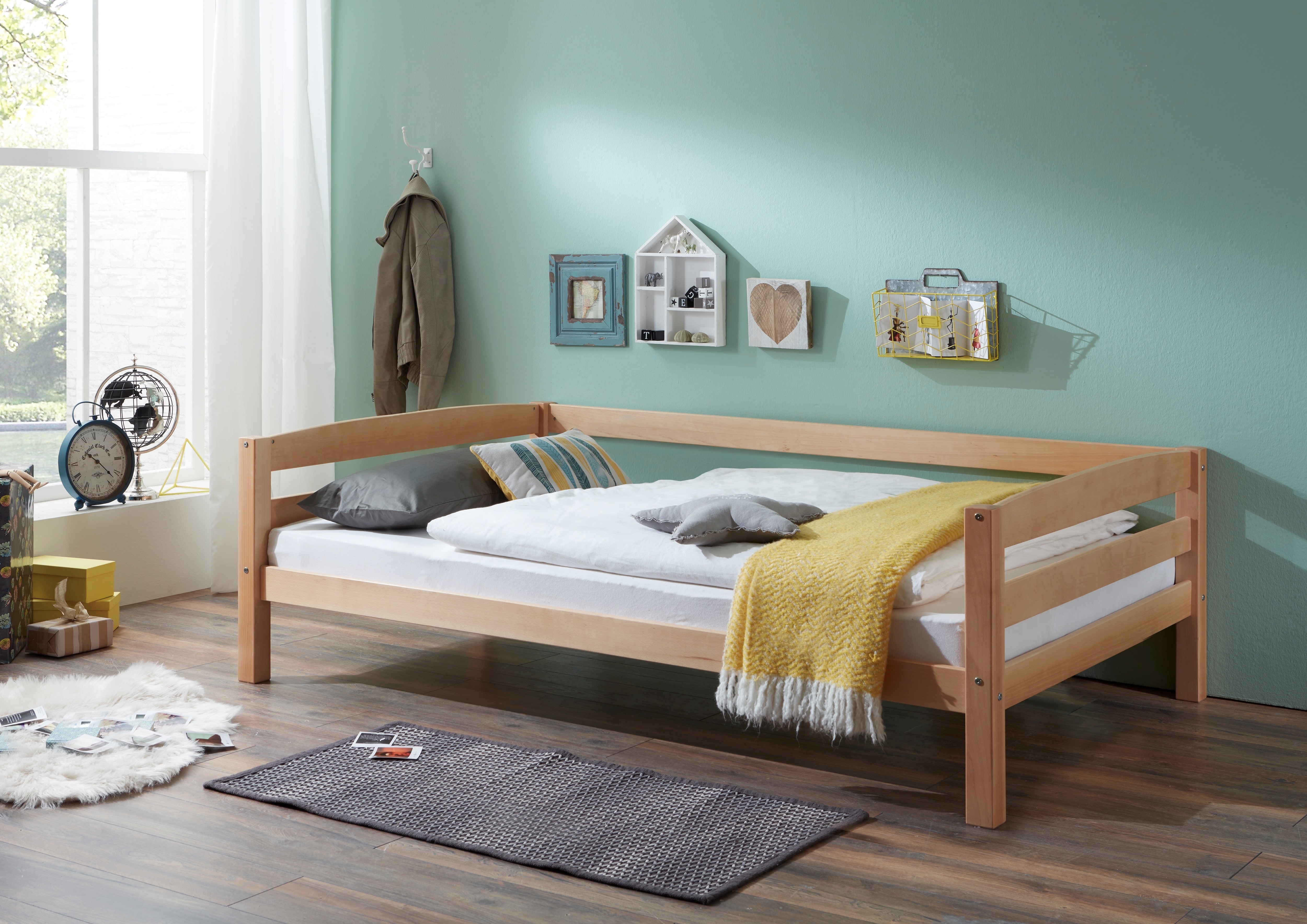 Relita - Einzelbett Nora in Buche massiv, natur lackiert, Liegefl&auml;che 120x200 cm, ohne Lattenrost - Bild 1