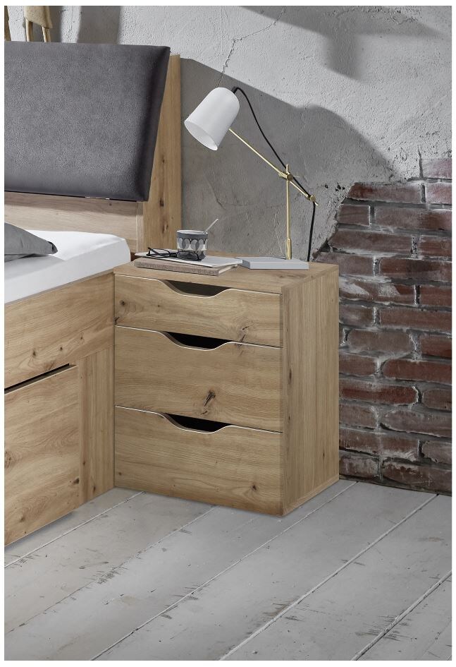 Relita – Nachtkonsole Maxi mit 3 Schubladen, Ausf. Eiche Artisan Dekor | 04250468572939