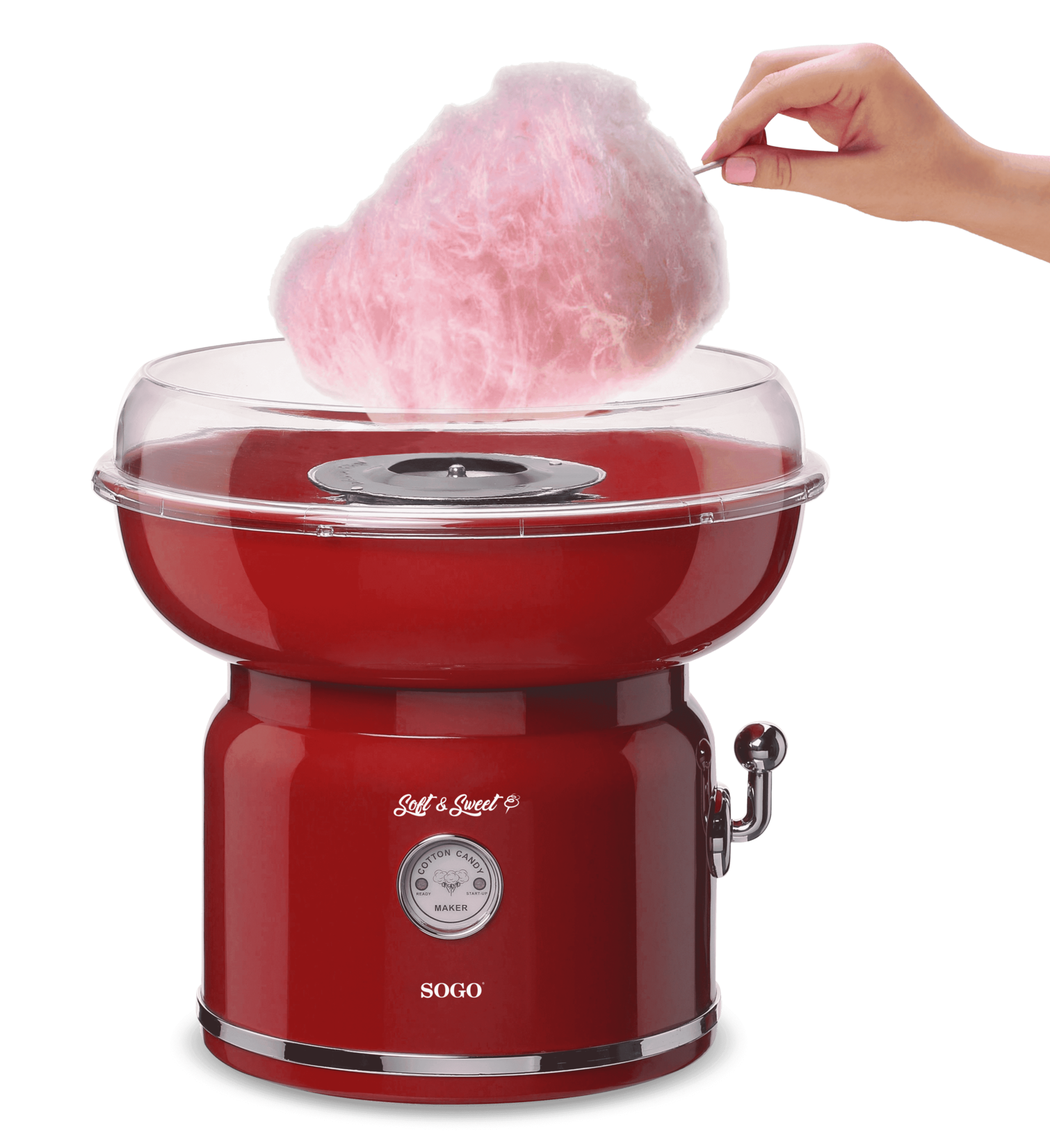 SOGO Zuckerwatte-Maschine Retro-Rot CC-SS-11975