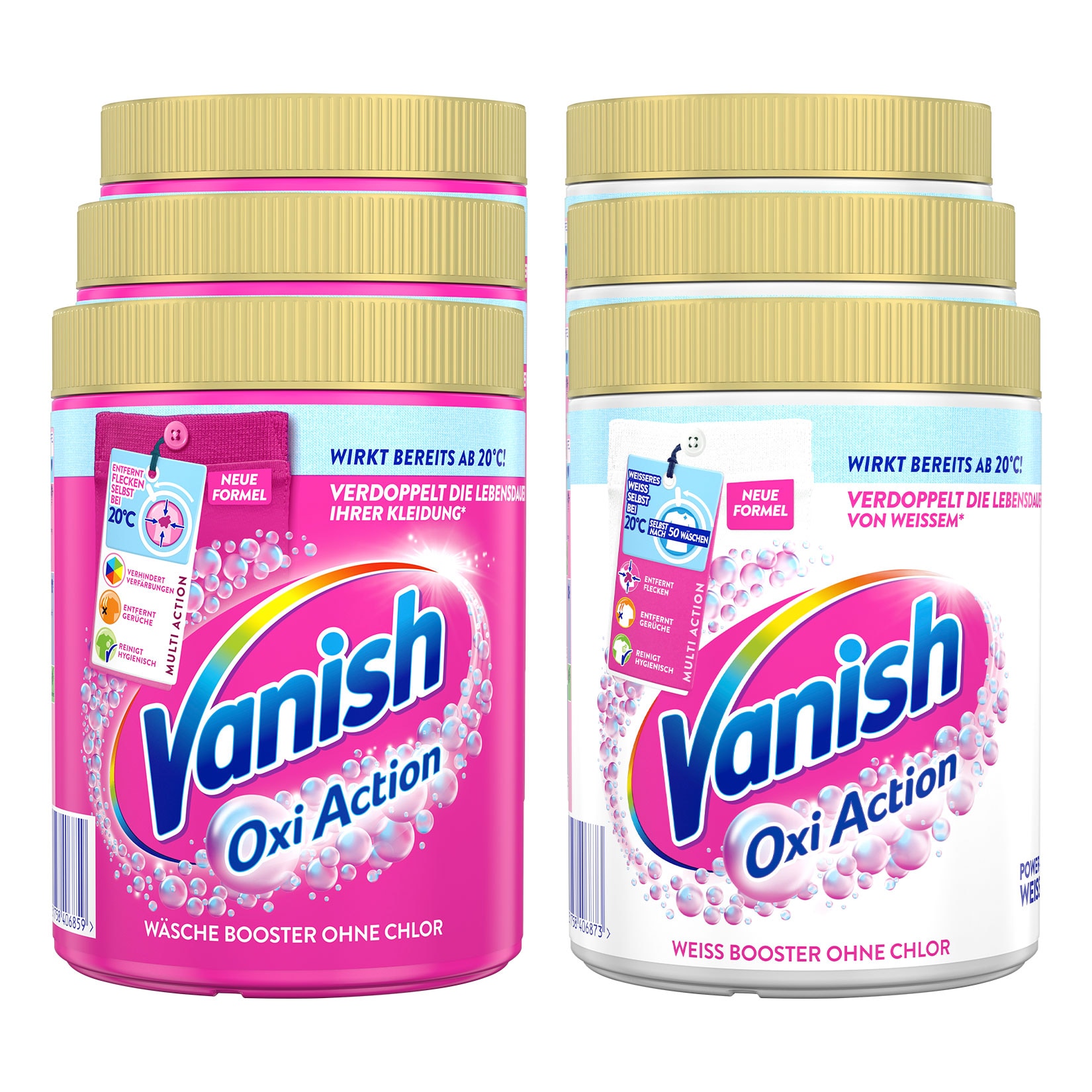 Vanish Oxi Action ohne Chlor 1125 g, verschiedene Sorten, 6er Pack - Bild 1