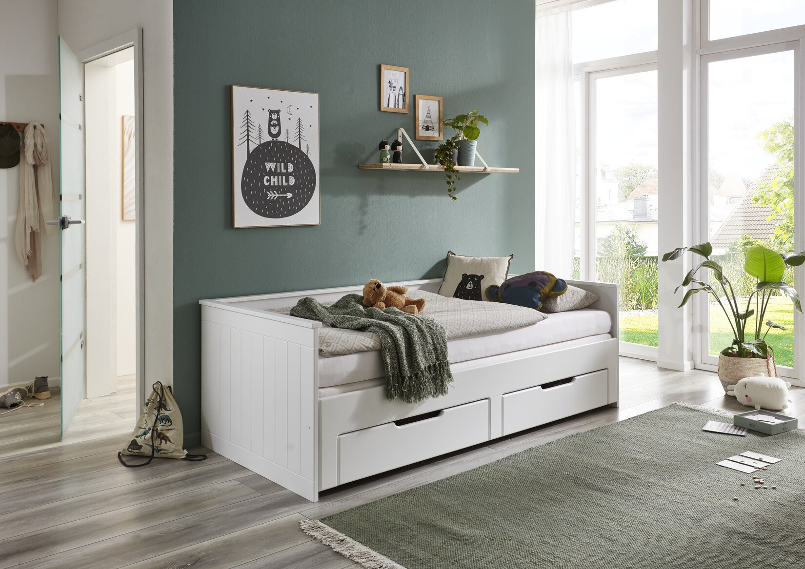 Relita – Funktionsbett Clara 90x 200 auf 180 x 200 cm Liegefläche ausziehbar u. 2 Schubladen | 04250468556052