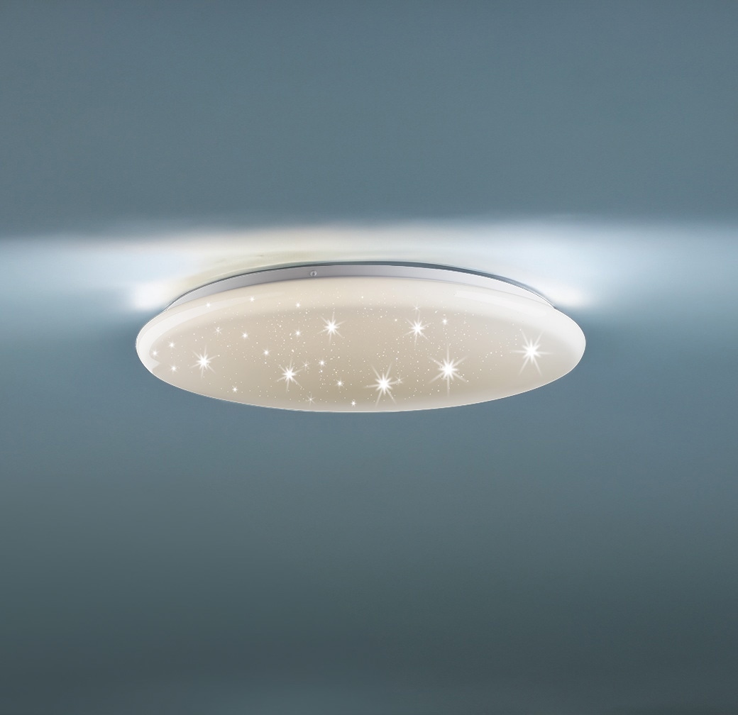 Star Q LED-Deckenleuchte Sterneffekt rund mit CCT und Fernbedienung - Bild 1