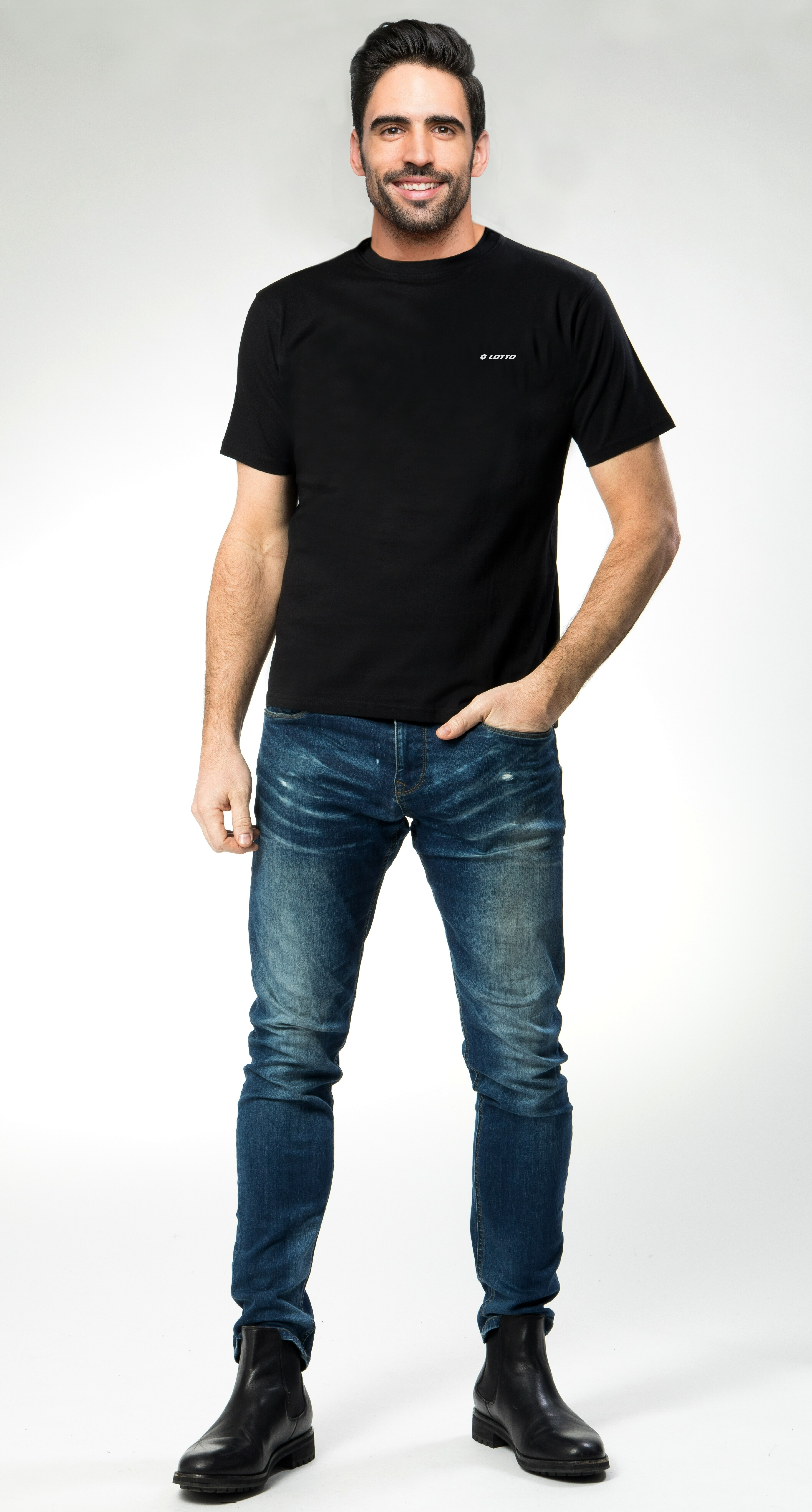 Lotto Herren T-Shirt - 3er Pack - schwarz, Gr. M - Bild 1