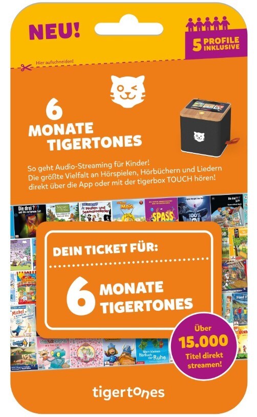 Tigertones Tickets 6 Monate versch. Ausführungen | 04260535486045