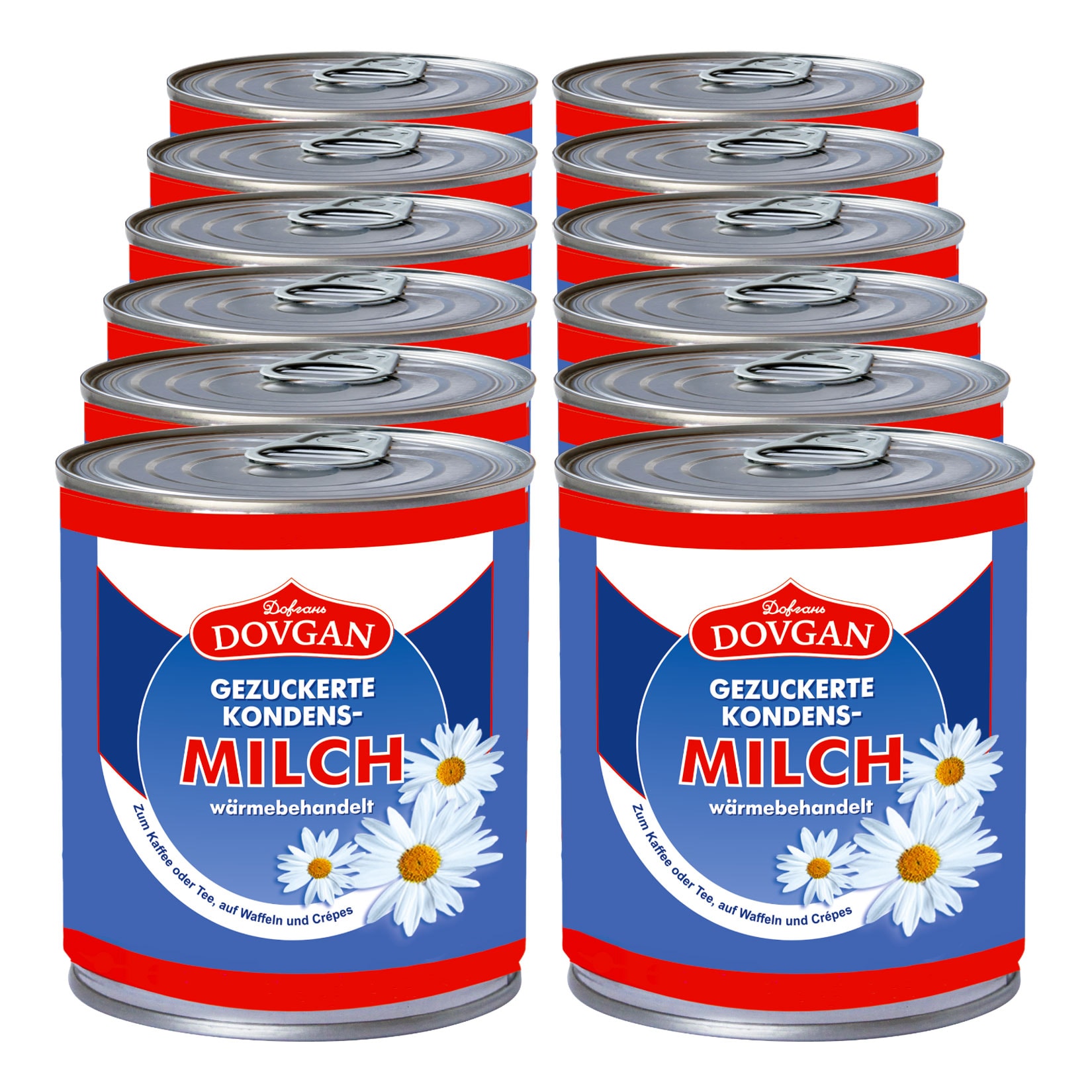 Dovgan gezuckerte Kondensmilch 370 g, 12er Pack - Bild 1
