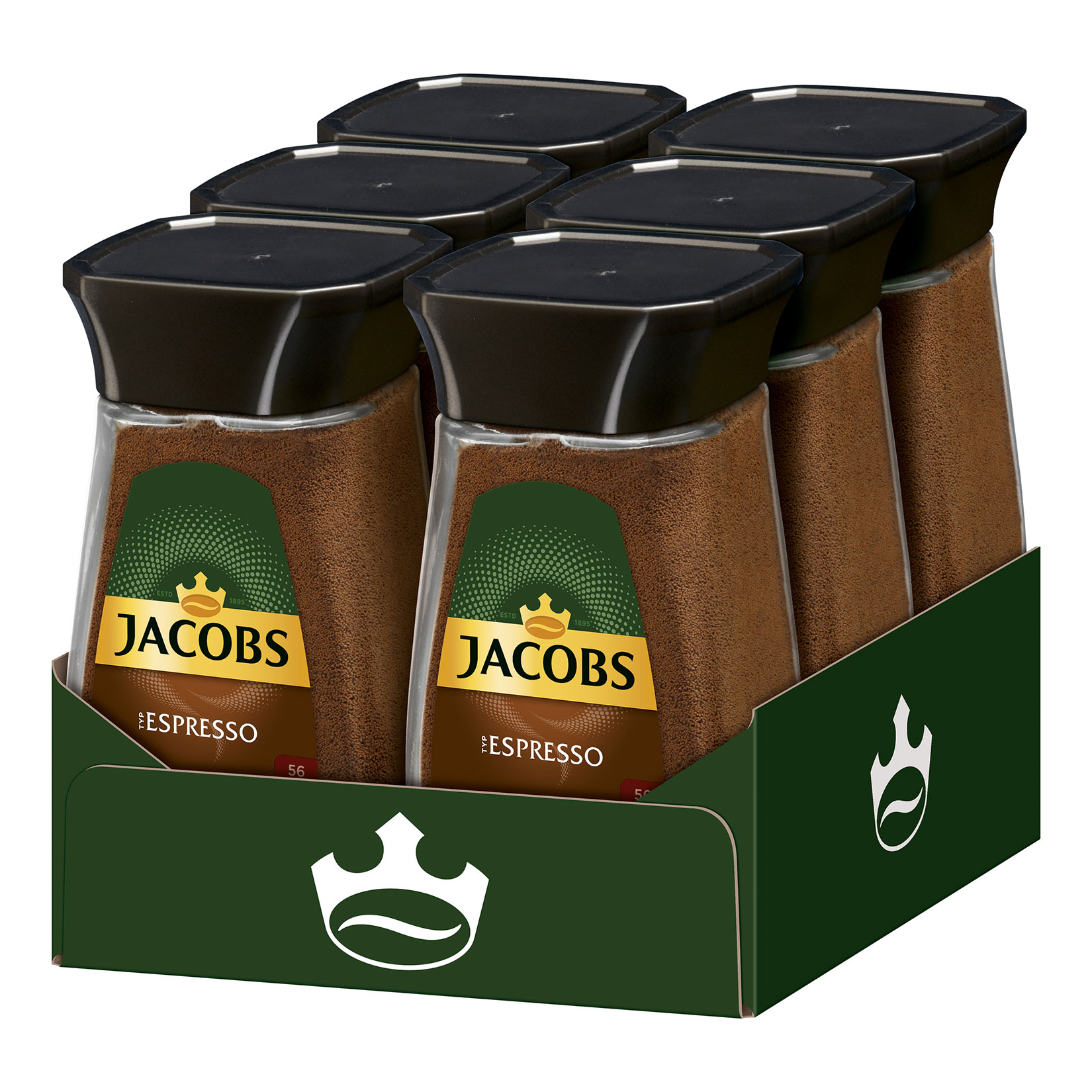 Jacobs l&ouml;slicher Espresso 100 g, 6er Pack - Bild 1