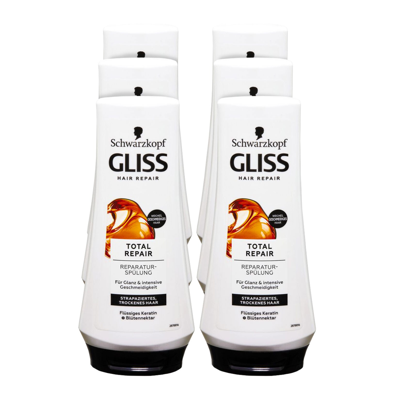 Schwarzkopf Gliss Total Repair Reparatur-Sp&uuml;lung 200 ml, 6er Pack - Bild 1