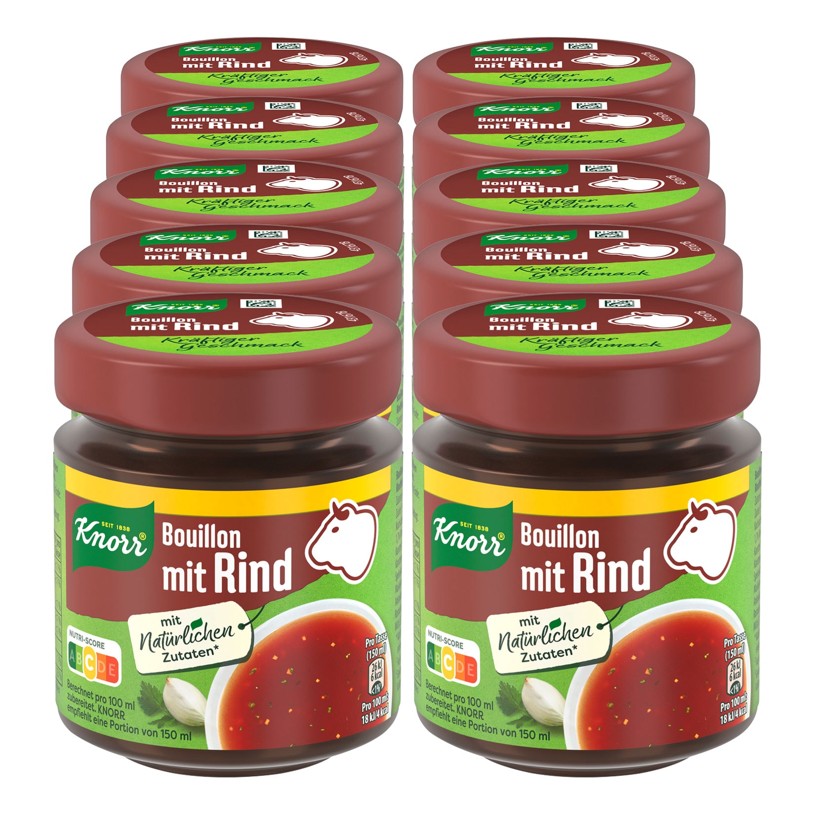 Knorr Bouillon mit Rind ergibt 6,5 L, 10er Pack - Bild 1