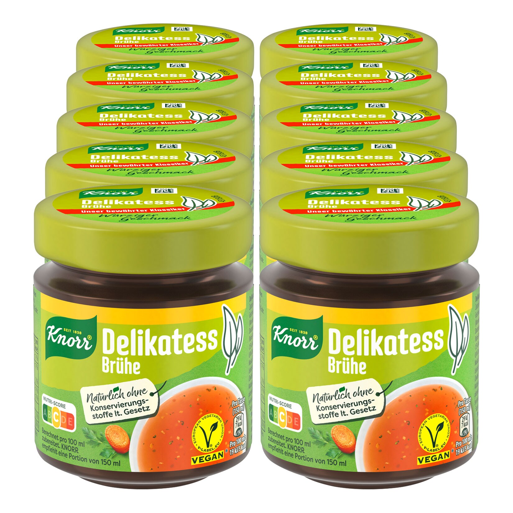 Knorr Delikatess Br&uuml;he ergibt 7 L, 10er Pack - Bild 1