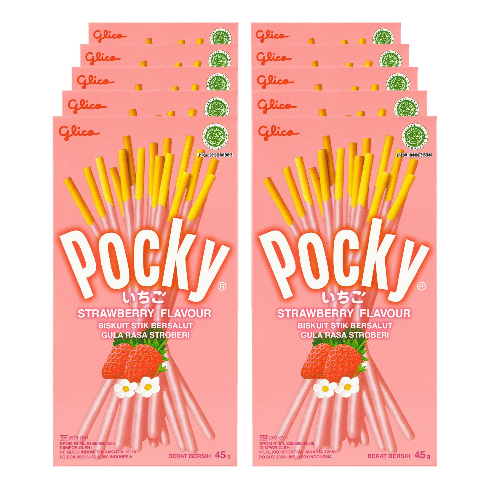 Strawberry Pocky  45 g, 10er Pack