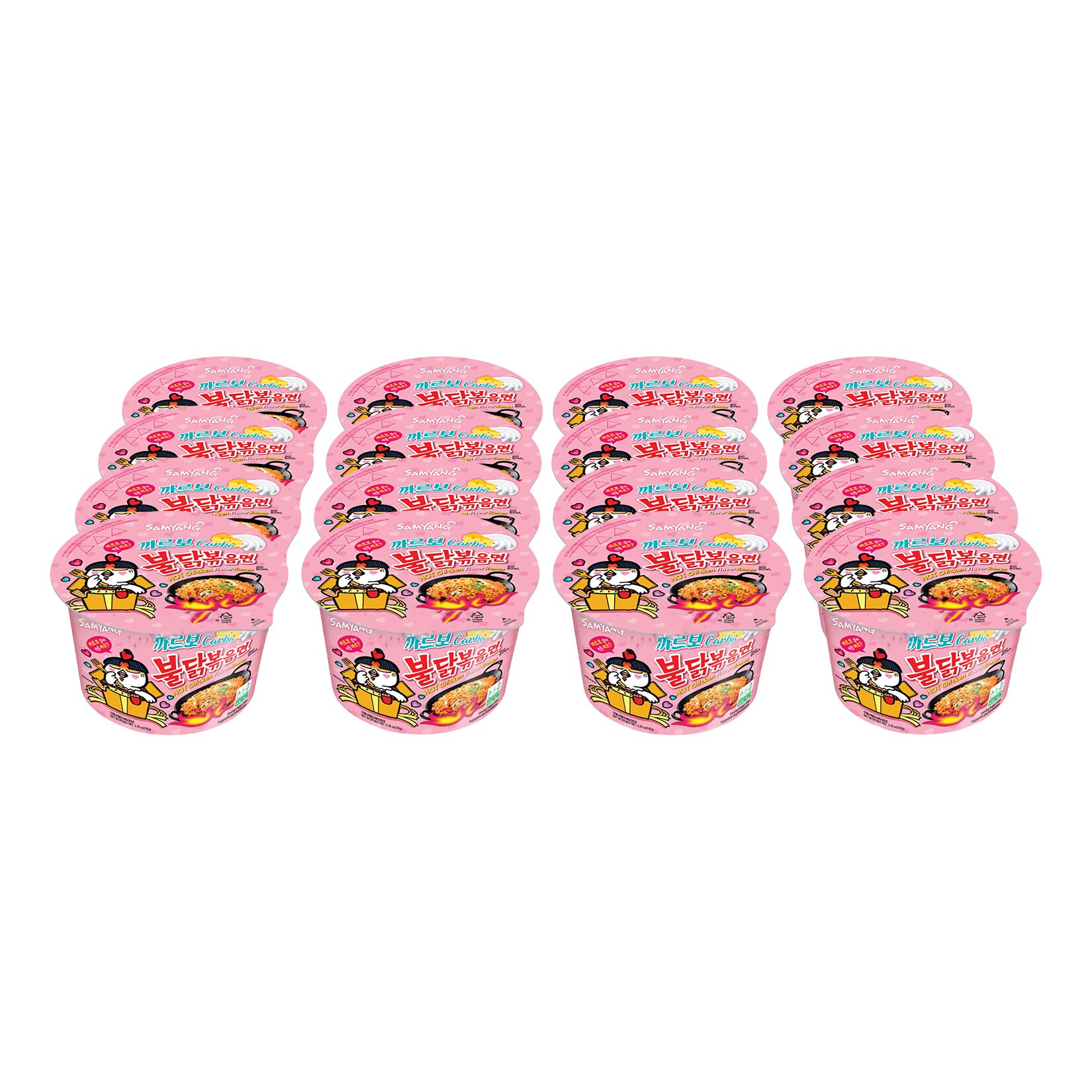 Samyang Big Bowl Ramen Hot Chicken Carbonara 105 g, 16er Pack - Bild 1