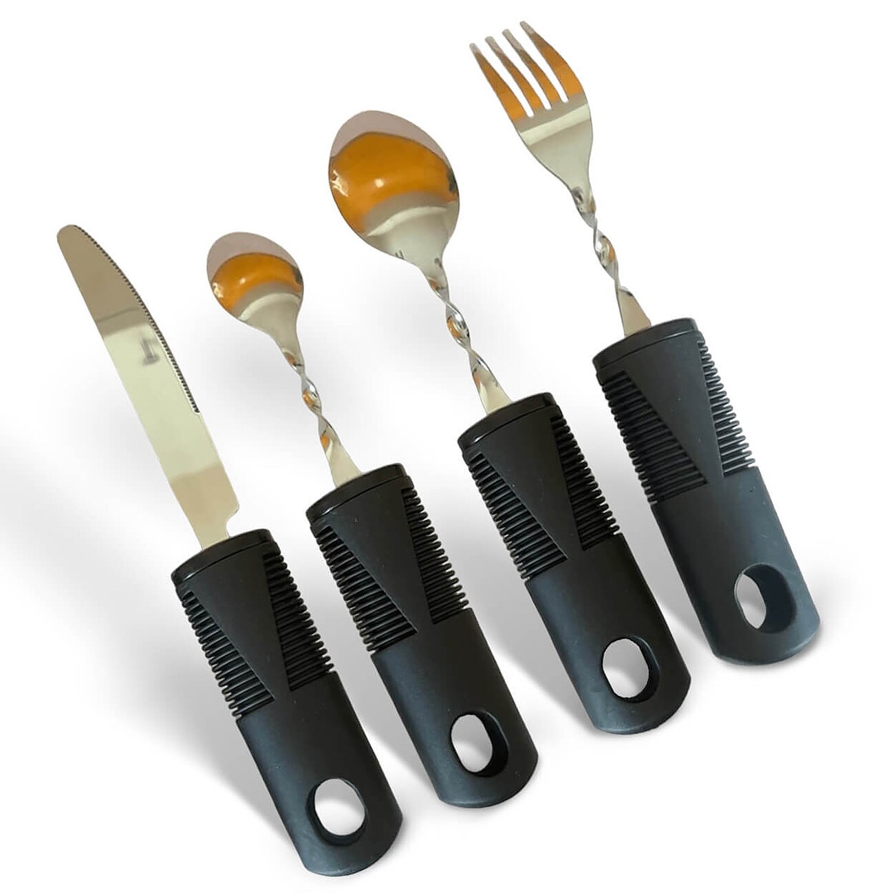 GoldenEra biegsames Essbesteck Supergrip Biegbar f&uuml;r Senioren mit extra gro&szlig;en Griffen - Bild 1