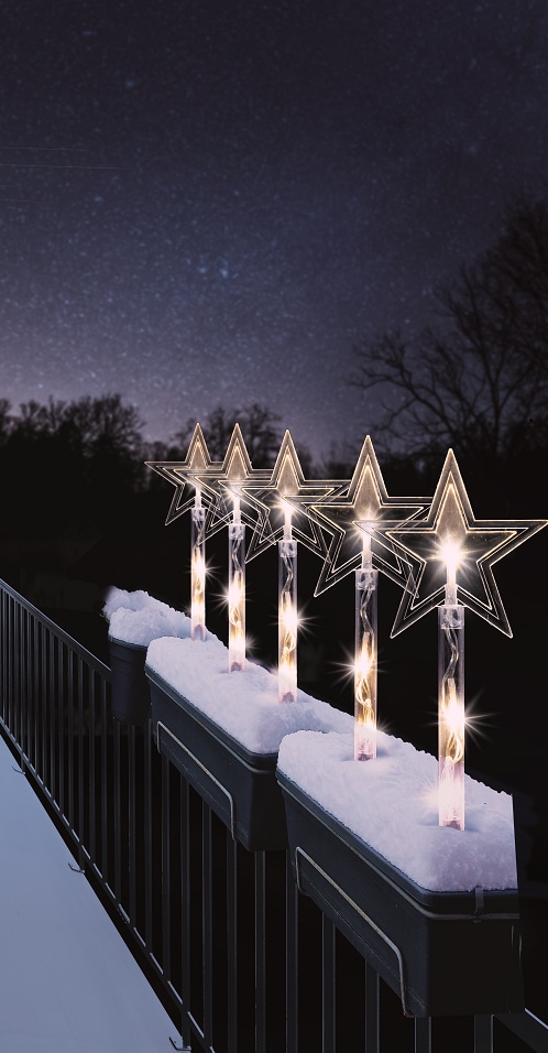 Dekor Christmas Balkonleuchtstab 5 ST - Stern - Bild 1