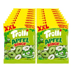 Trolli Saure Apfelringe XXL 350 g, 16er Pack - Bild 1