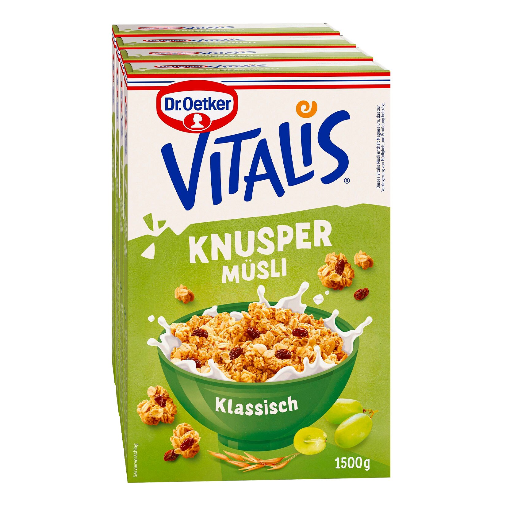 Dr. Oetker Vitalis Knusperm&uuml;sli Klassik 1,5 kg, 4er Pack - Bild 1