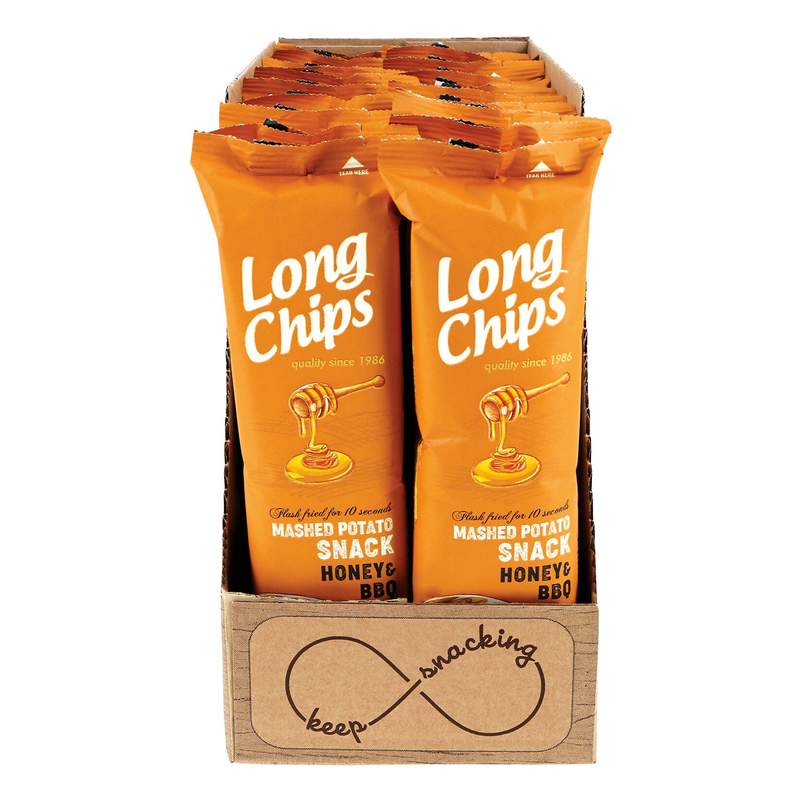 Dovgan Long Chips Honey & BBQ 75 g, 20er Pack