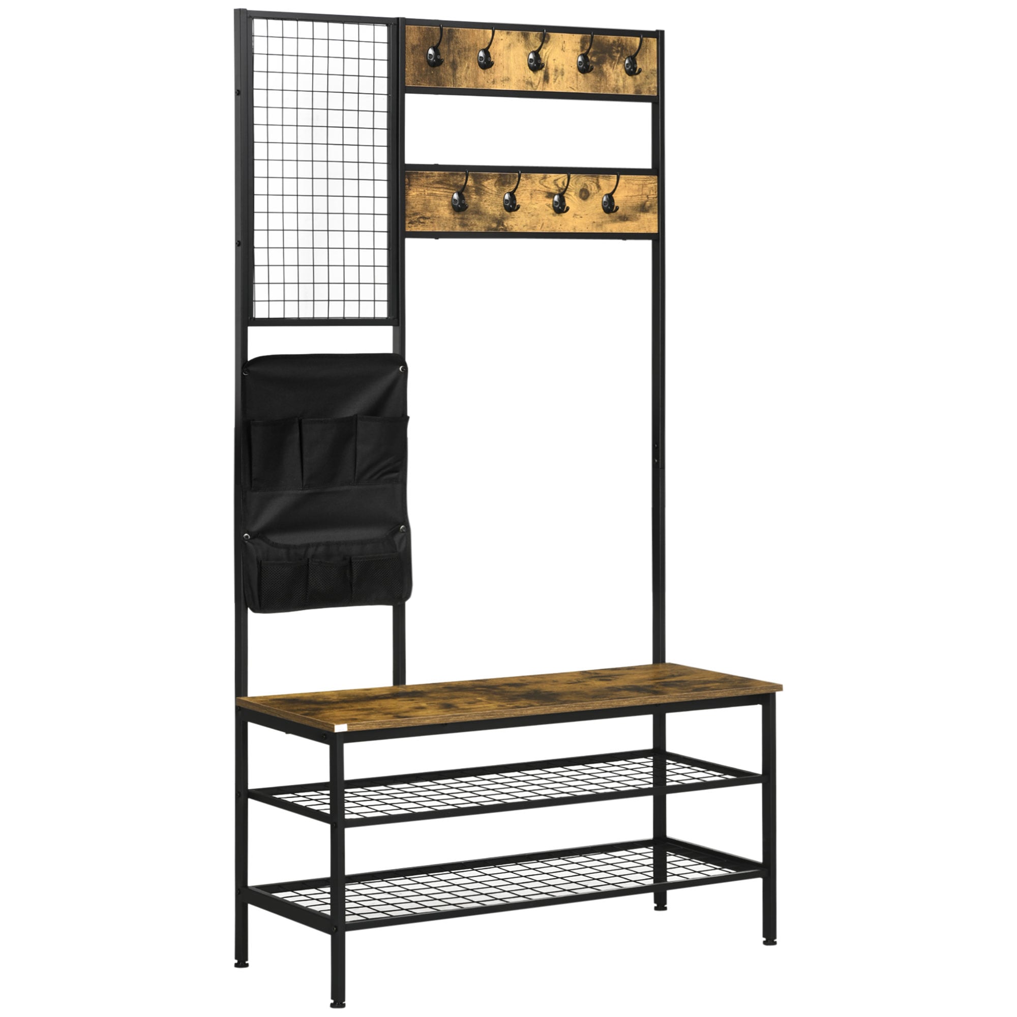 HOMCOM Garderobenst&auml;nder Spanplatte, Stahl - Bild 1