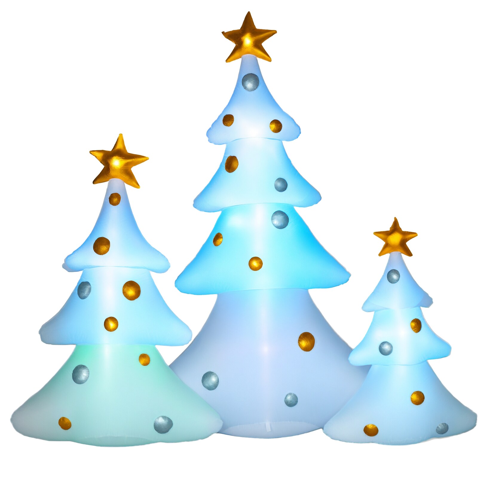 HOMCOM Aufblasbarer Weihnachtsbaum Polyester-Stoff | 04255633536990