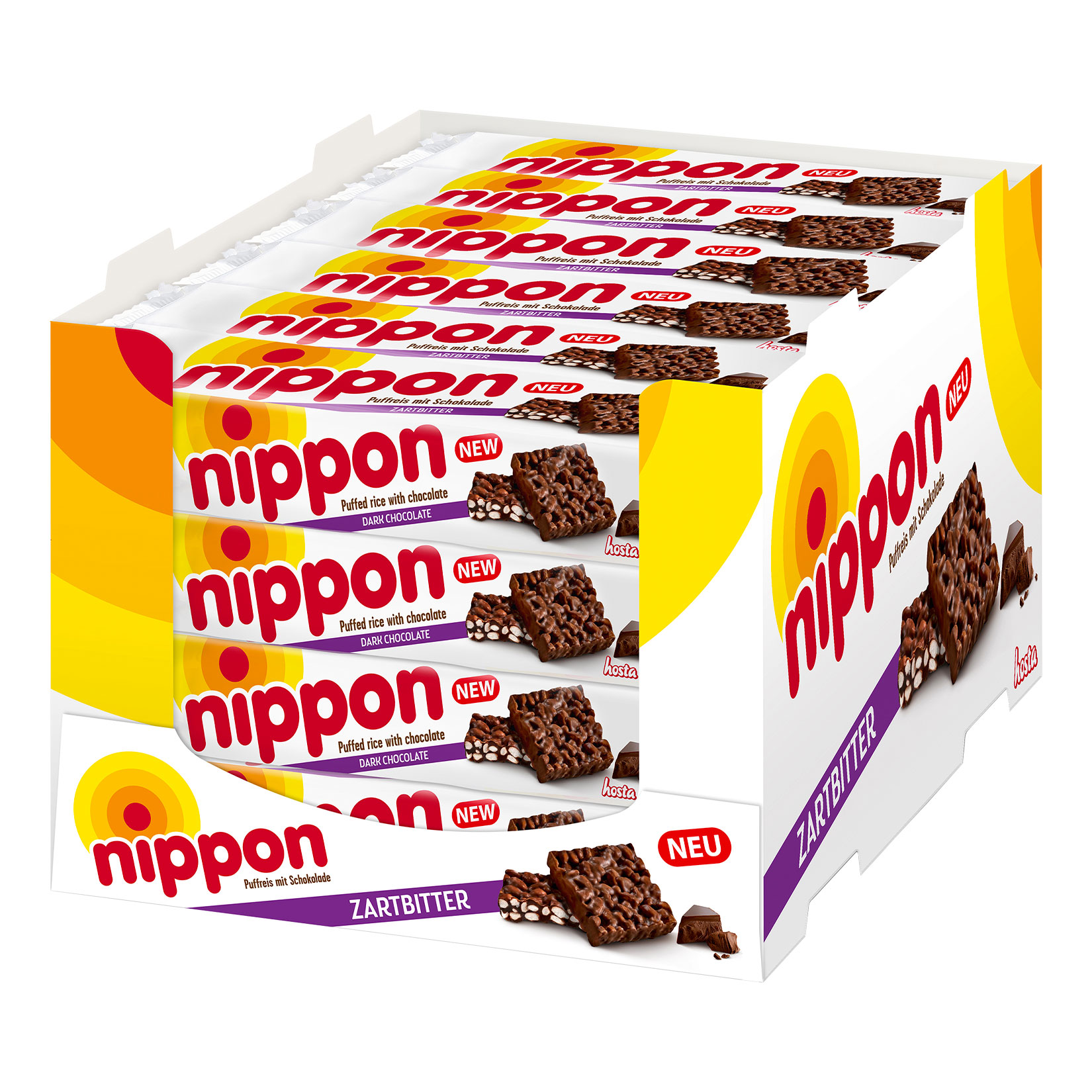 Nippon Hosta H&auml;ppchen Zartbitter 200 g, 24er Pack - Bild 1