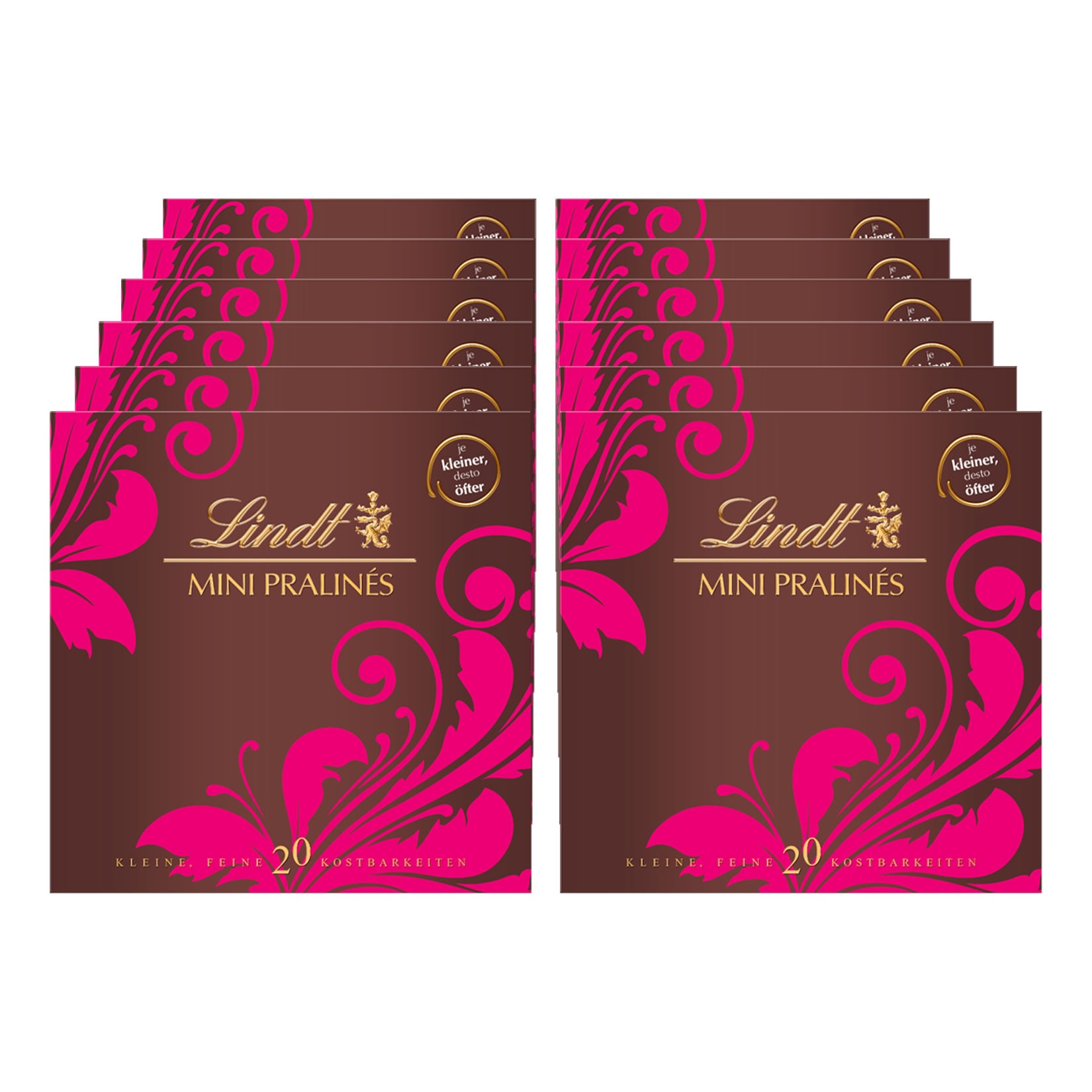 Lindt Mini Pralines braun 100 g, 12er Pack - Bild 1