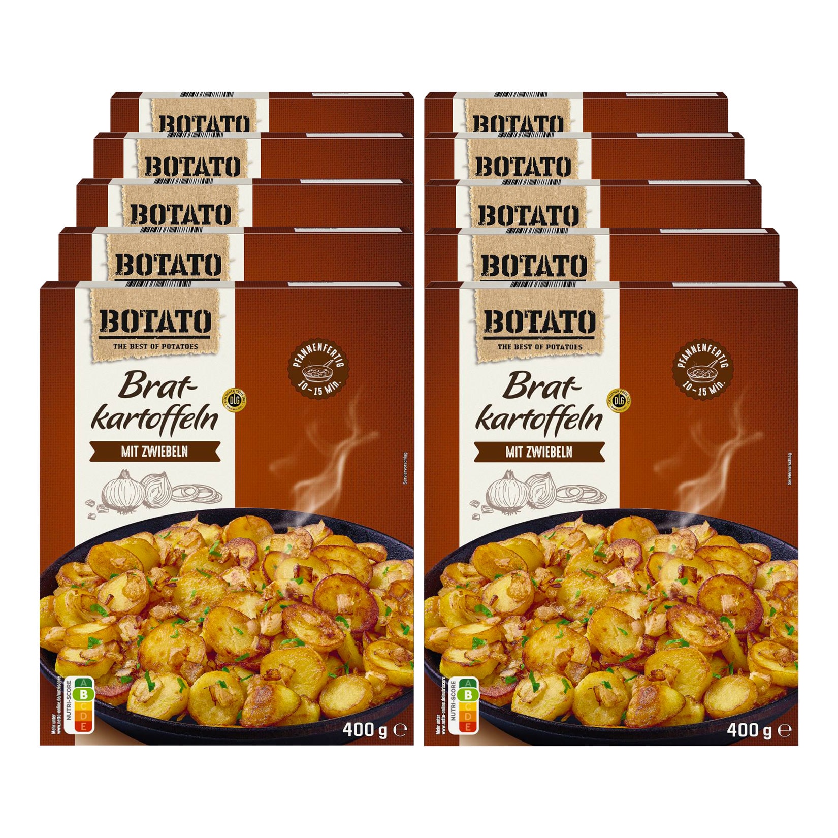 Botato Bratkartoffeln mit Zwiebeln 400 g, 10er Pack - Bild 1