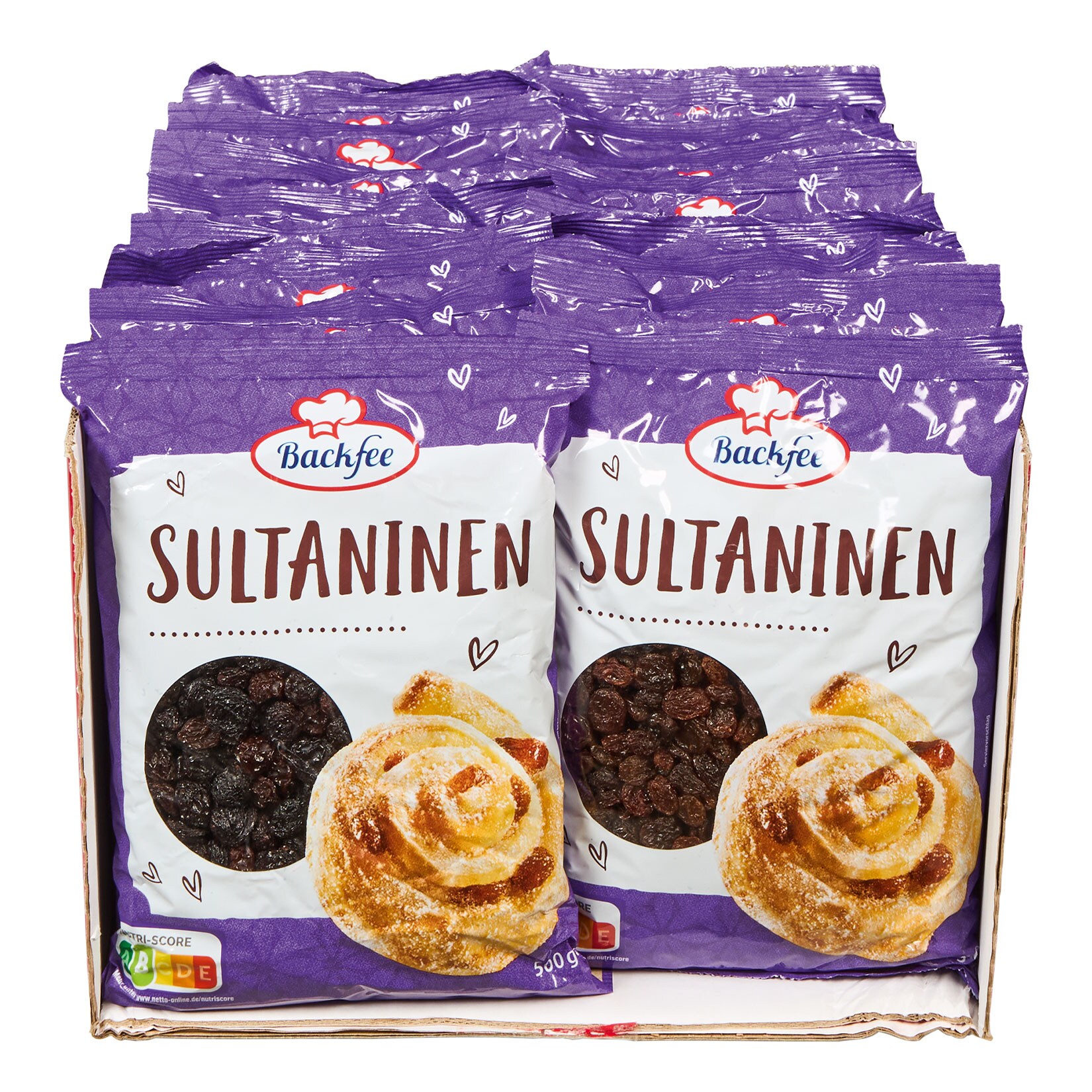 Backfee Sultaninen 500 g, 20er Pack - Bild 1