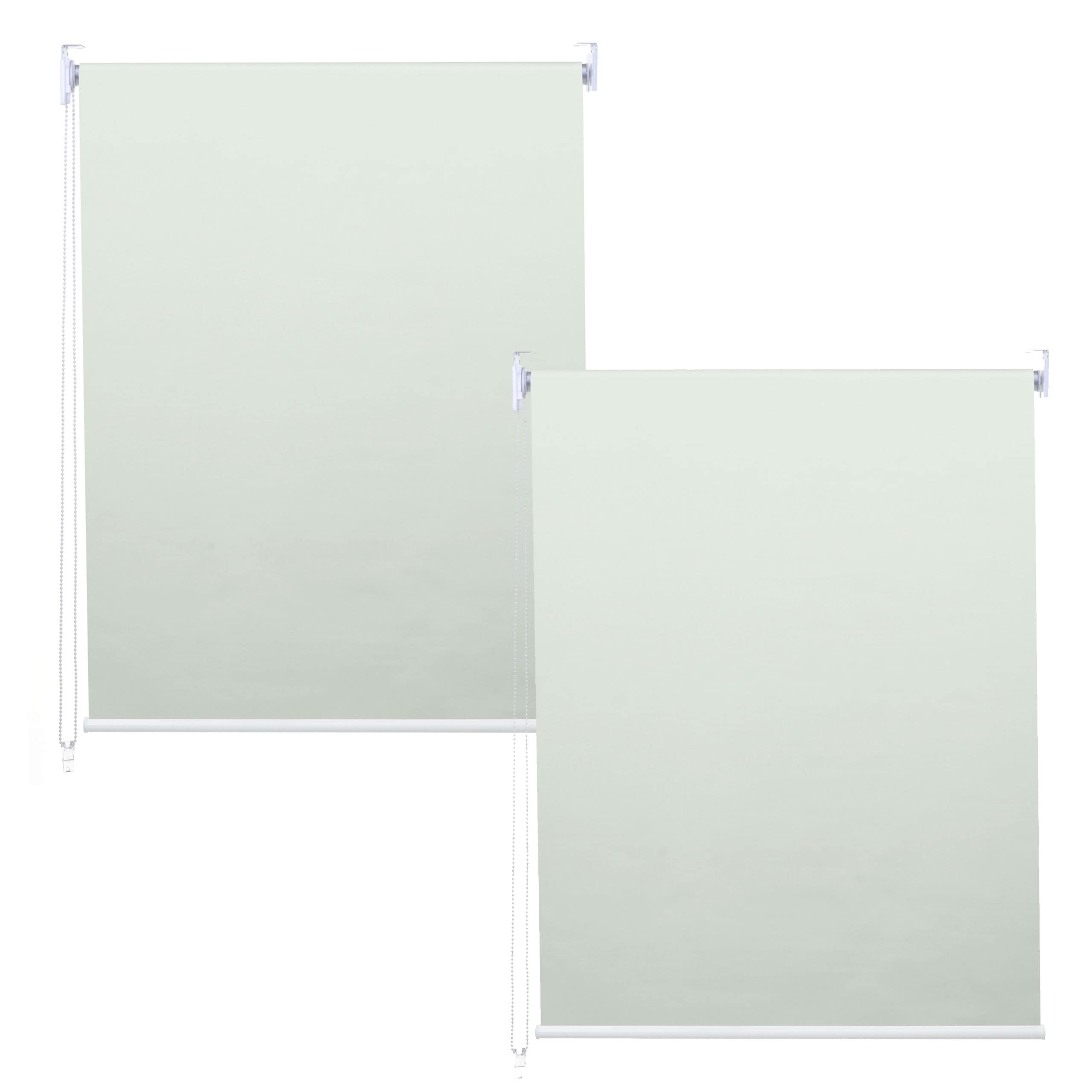 2er-Set Rollo MCW-D52, Fensterrollo Seitenzugrollo Jalousie, 100x160cm Sonnenschutz blickdicht ~ creme - Bild 1